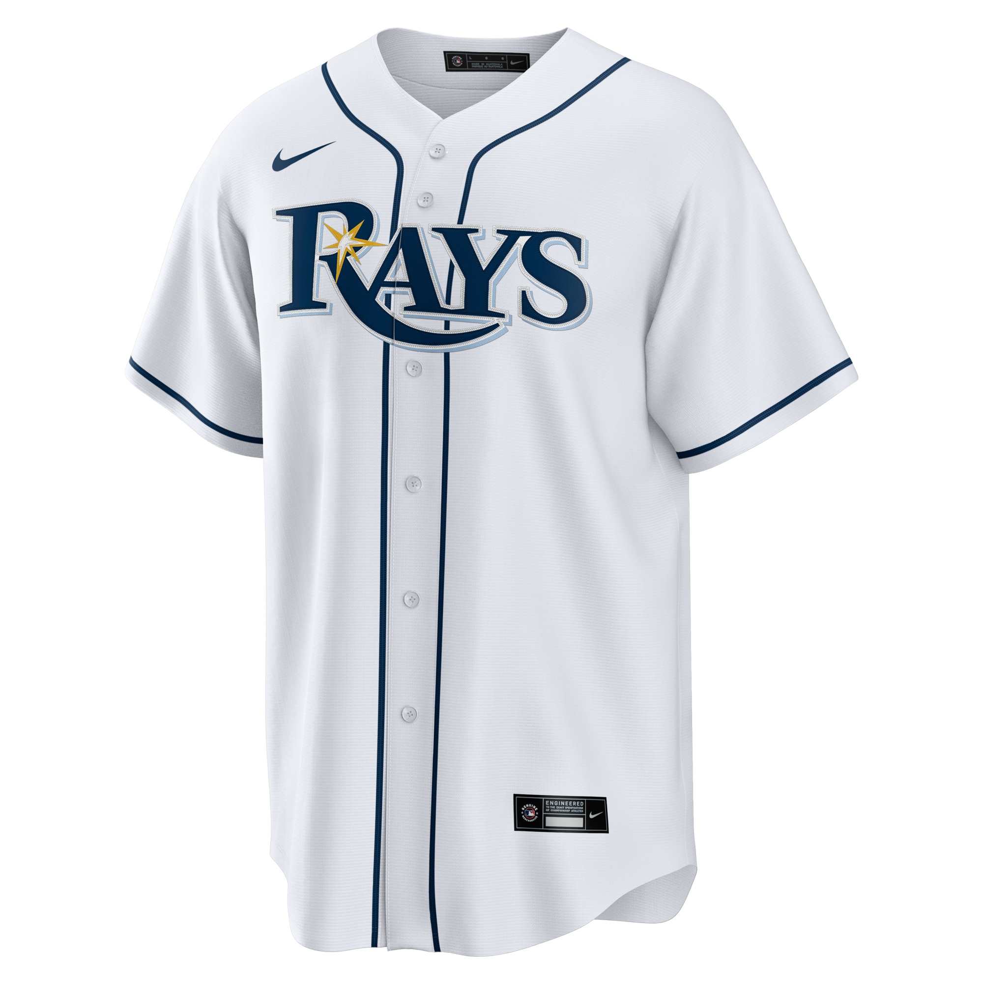 Tampa Bay Rays Nike Home Replica Custom Jersey - White - vstockx