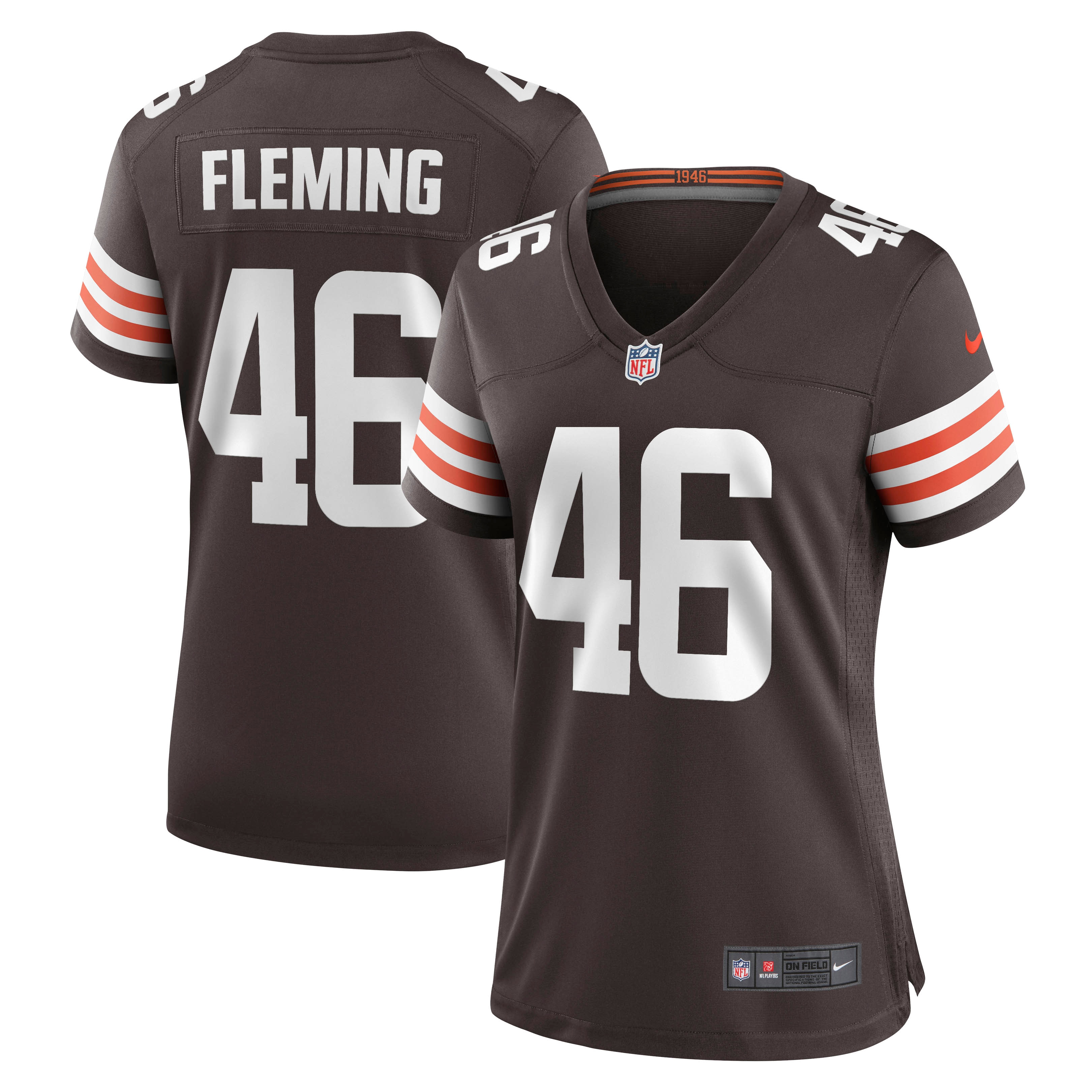 Don Fleming Cleveland Browns Nike Women's Retired Player Jersey - Brown - vstockx