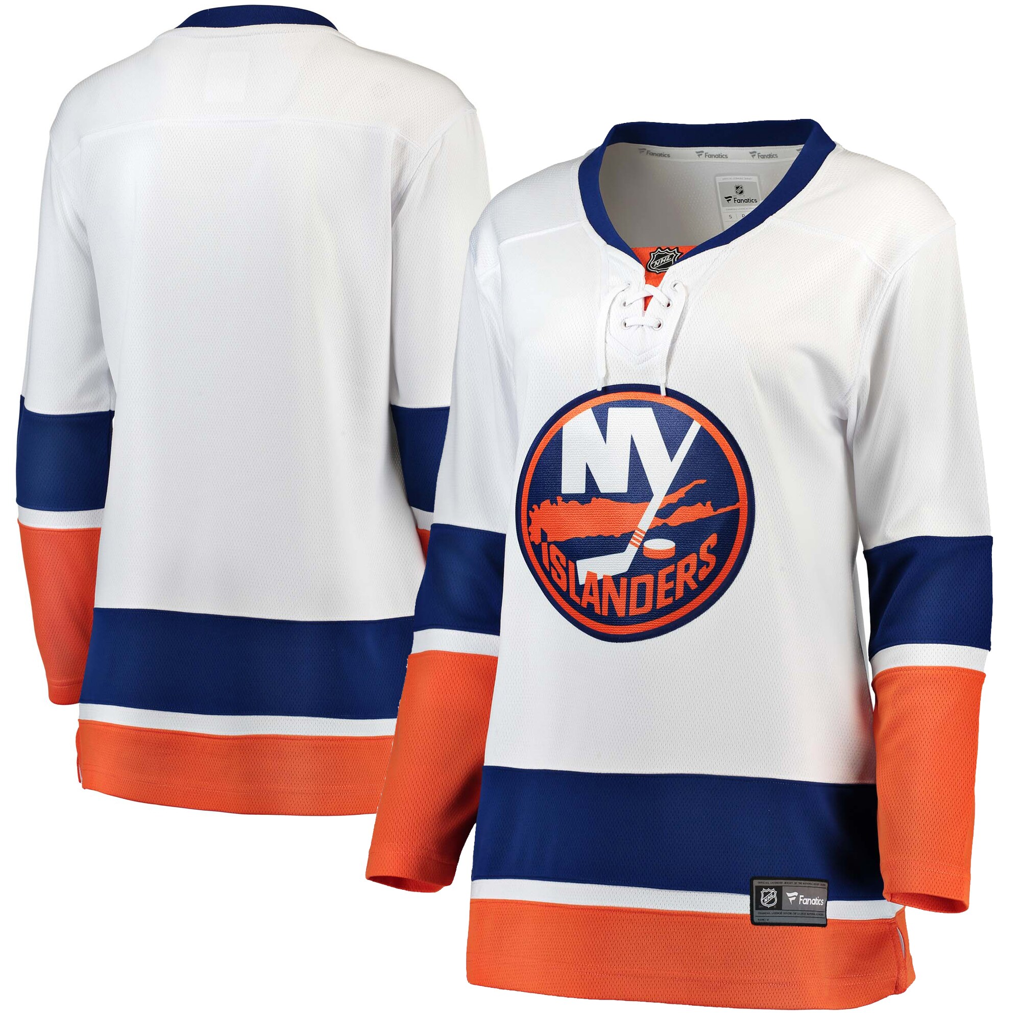 New York Islanders Fanatics Branded Women's Away Breakaway Jersey - White - vstockx