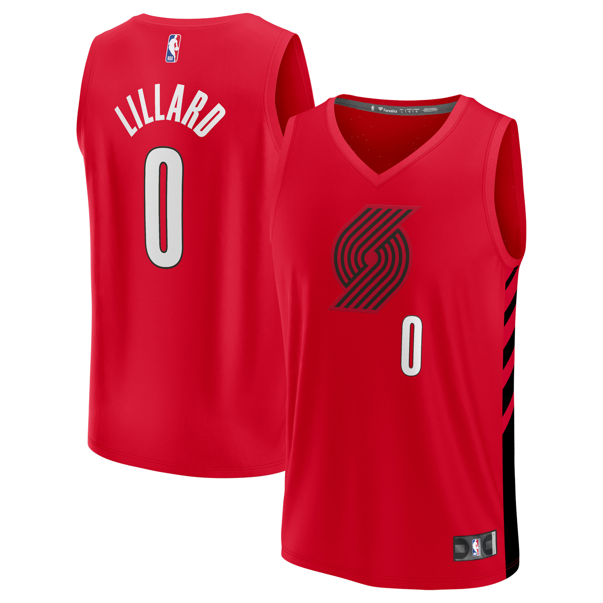 Damian Lillard Portland Trail Blazers Fanatics Branded Youth 2021/22 Fast Break Player Jersey - Statement Edition - Red - vstockx