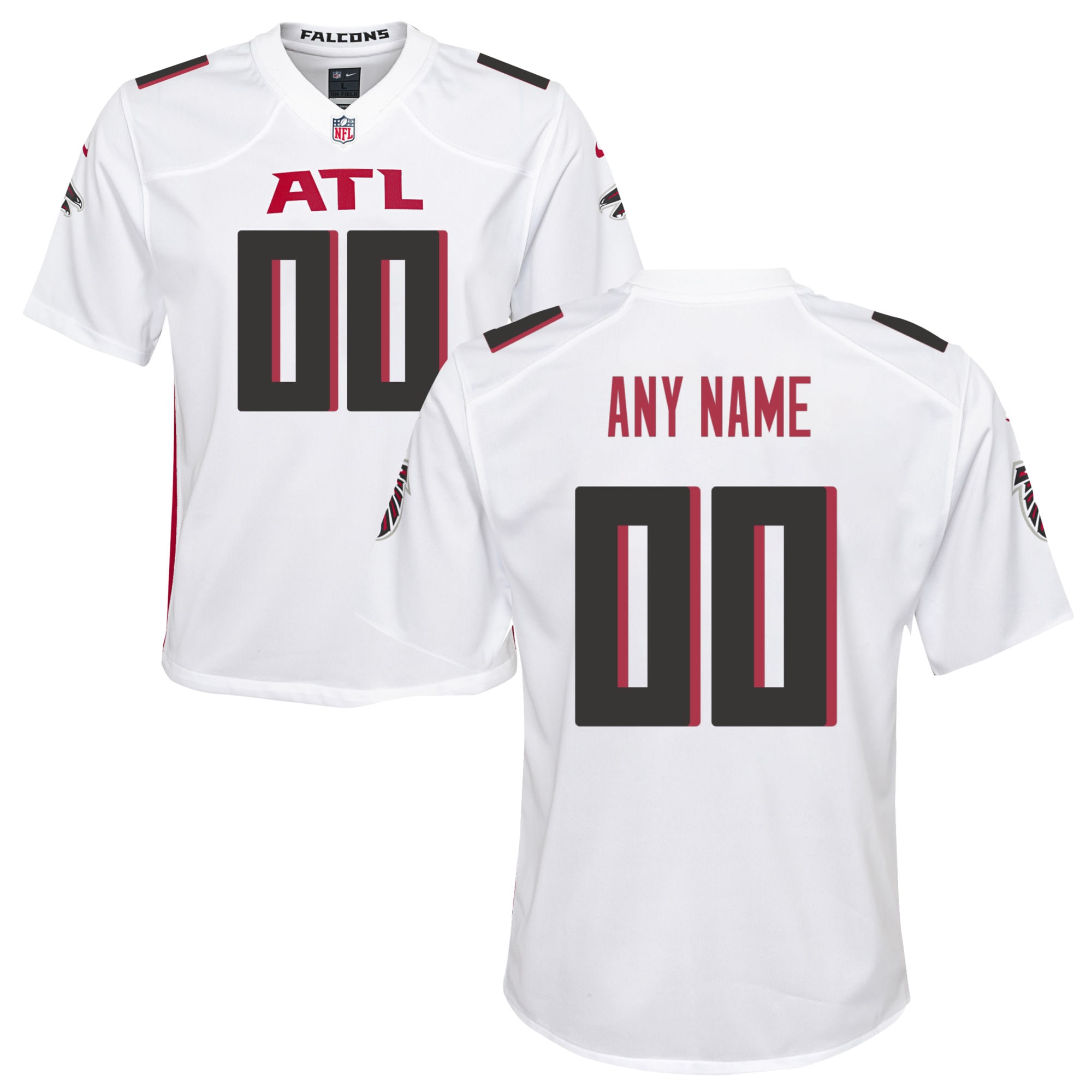 Nike Atlanta Falcons Youth Custom Game Jersey - White - vstockx
