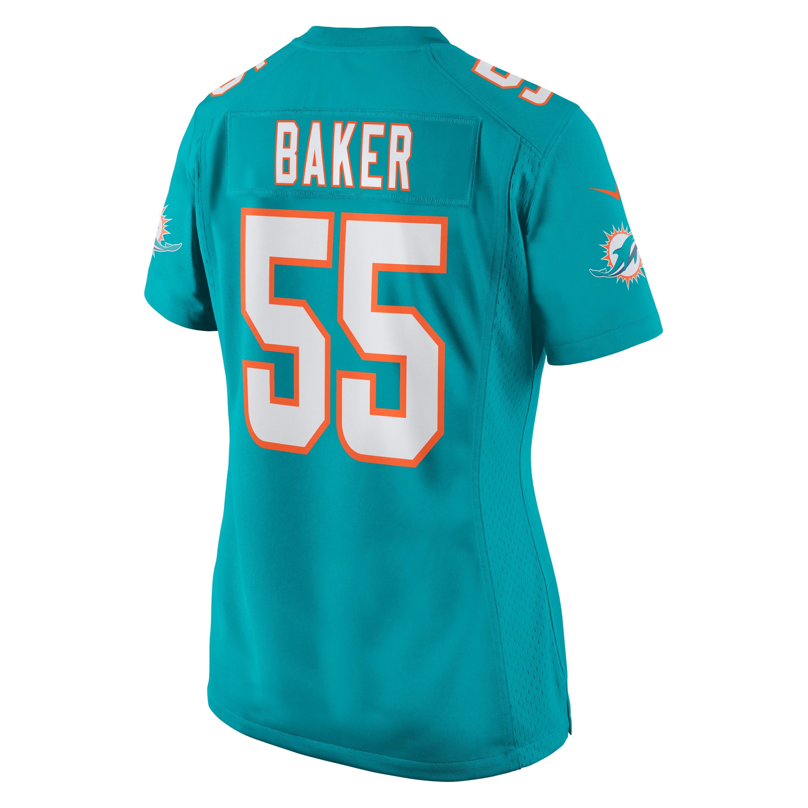 Women's Nike Jerome Baker Aqua Miami Dolphins Game Jersey - vstockx
