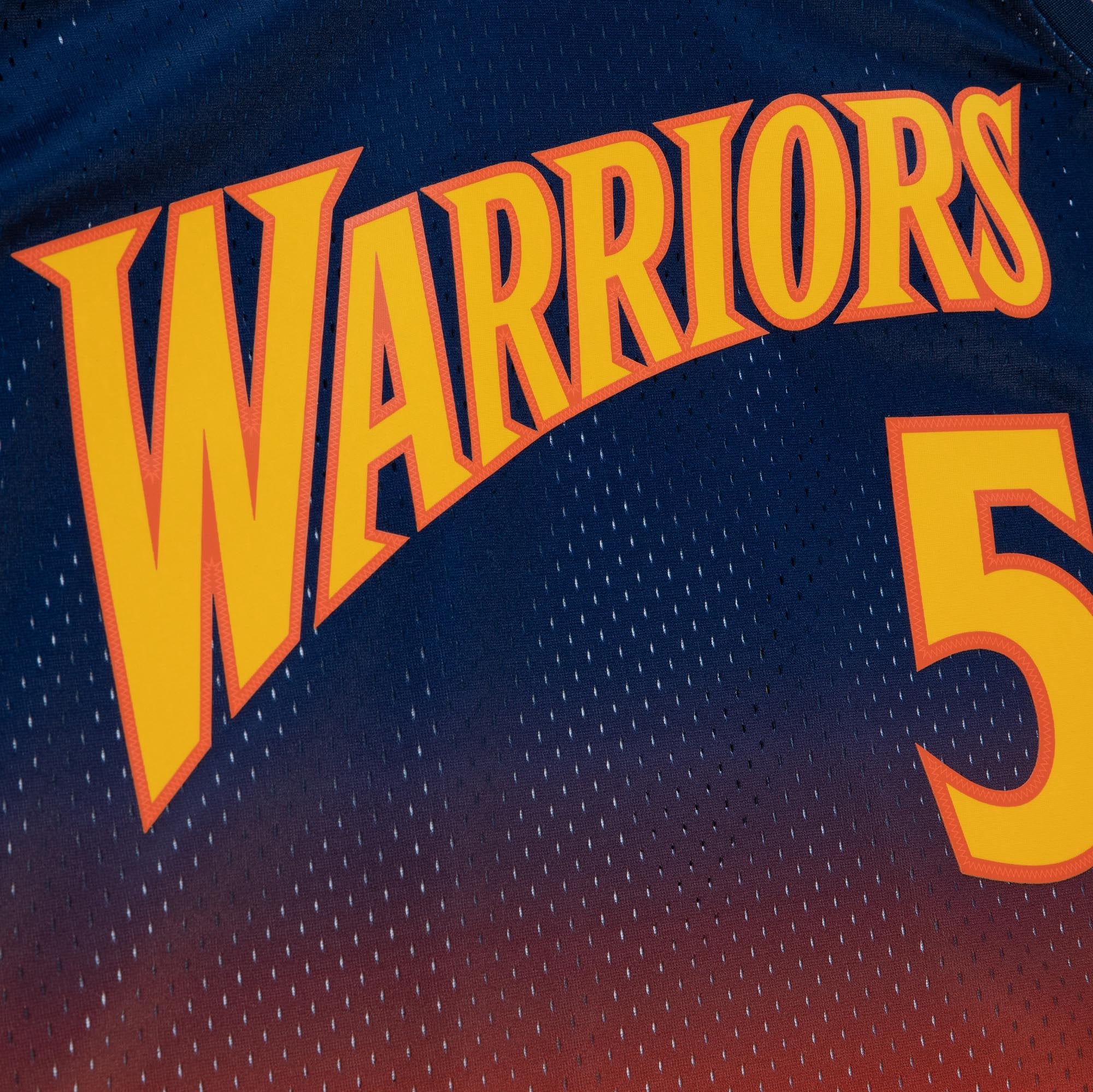 Baron Davis Golden State Warriors Mitchell & Ness 2006/07 Hardwood Classics Fadeaway Swingman Player Jersey - Navy/Orange - vstockx