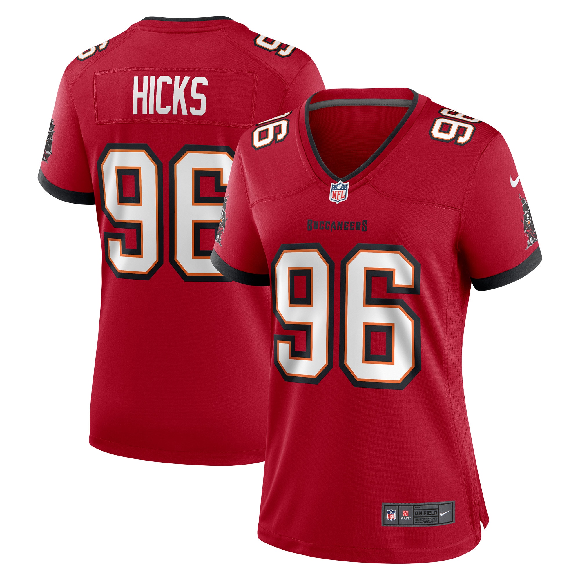 Akiem Hicks Tampa Bay Buccaneers Nike Women's Player Game Jersey - Red - vstockx
