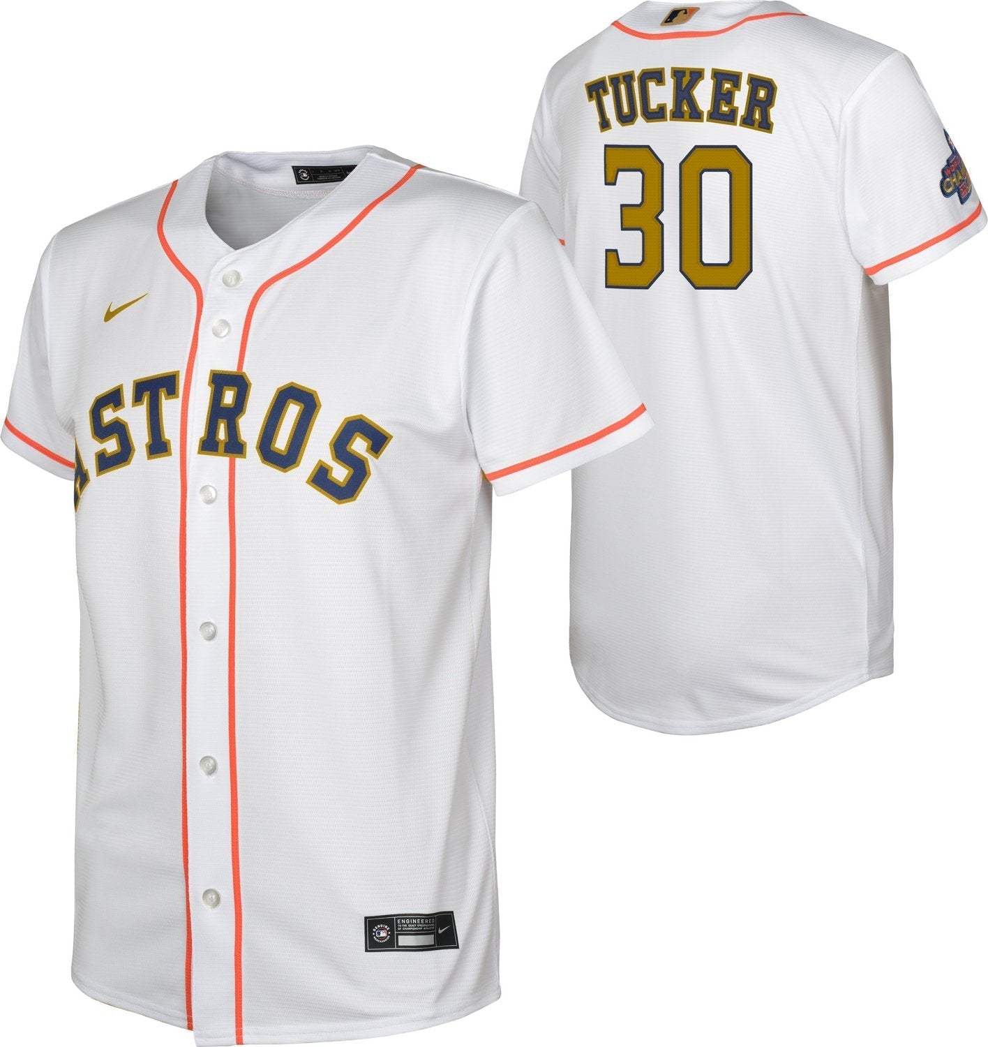 Nike Youth Houston Astros Gold Kyle Tucker Replica Jersey - vstockx