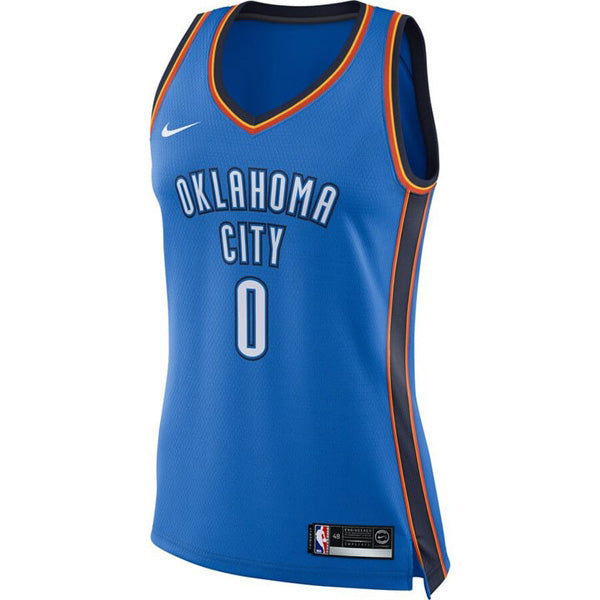 Women's Oklahoma City Thunder Russell Westbrook Icon Edition Jersey - Blue - vstockx