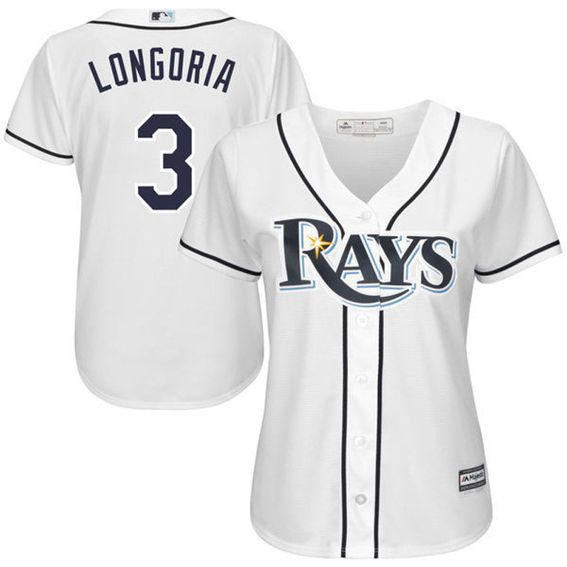 Women's Tampa Bay Rays Evan Longoria Replica Home Jersey - White - vstockx