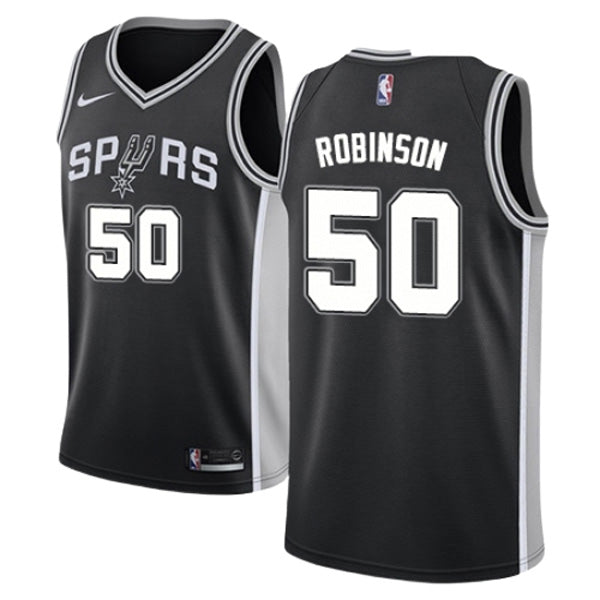 Men's San Antonio Spurs David Robinson Icon Edition Jersey - Black - vstockx