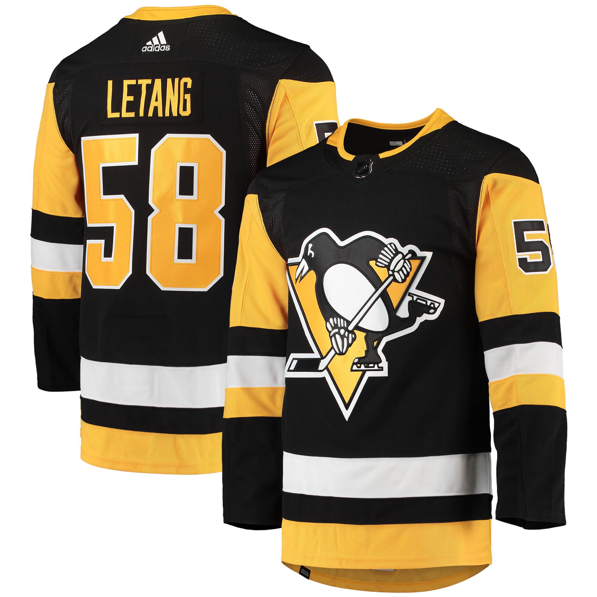 Kris Letang Pittsburgh Penguins adidas Home Primegreen Authentic Pro Player Jersey - Black - vstockx
