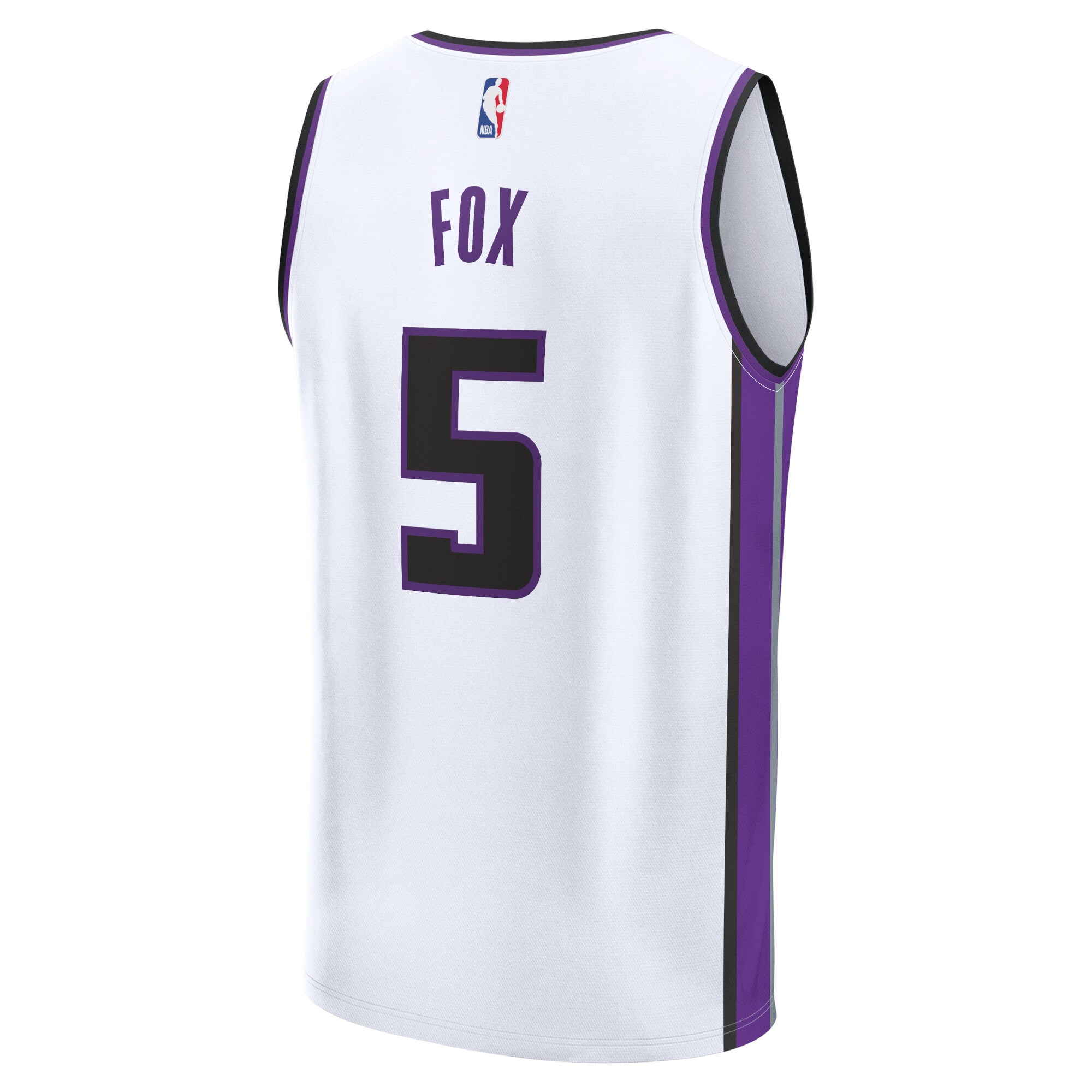 De'Aaron Fox Sacramento Kings Fanatics Branded 2023/24 Fast Break Replica Jersey - Association Edition - White - vstockx