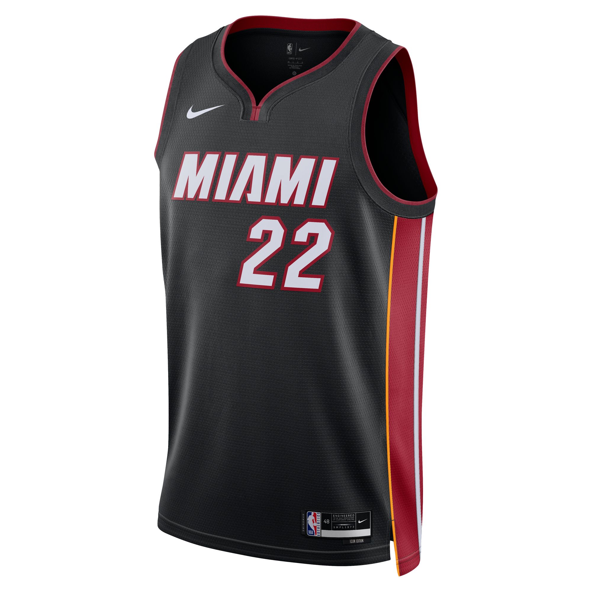 Jimmy Butler Miami Heat Nike Unisex Swingman Jersey - Association Edition - Black - vstockx