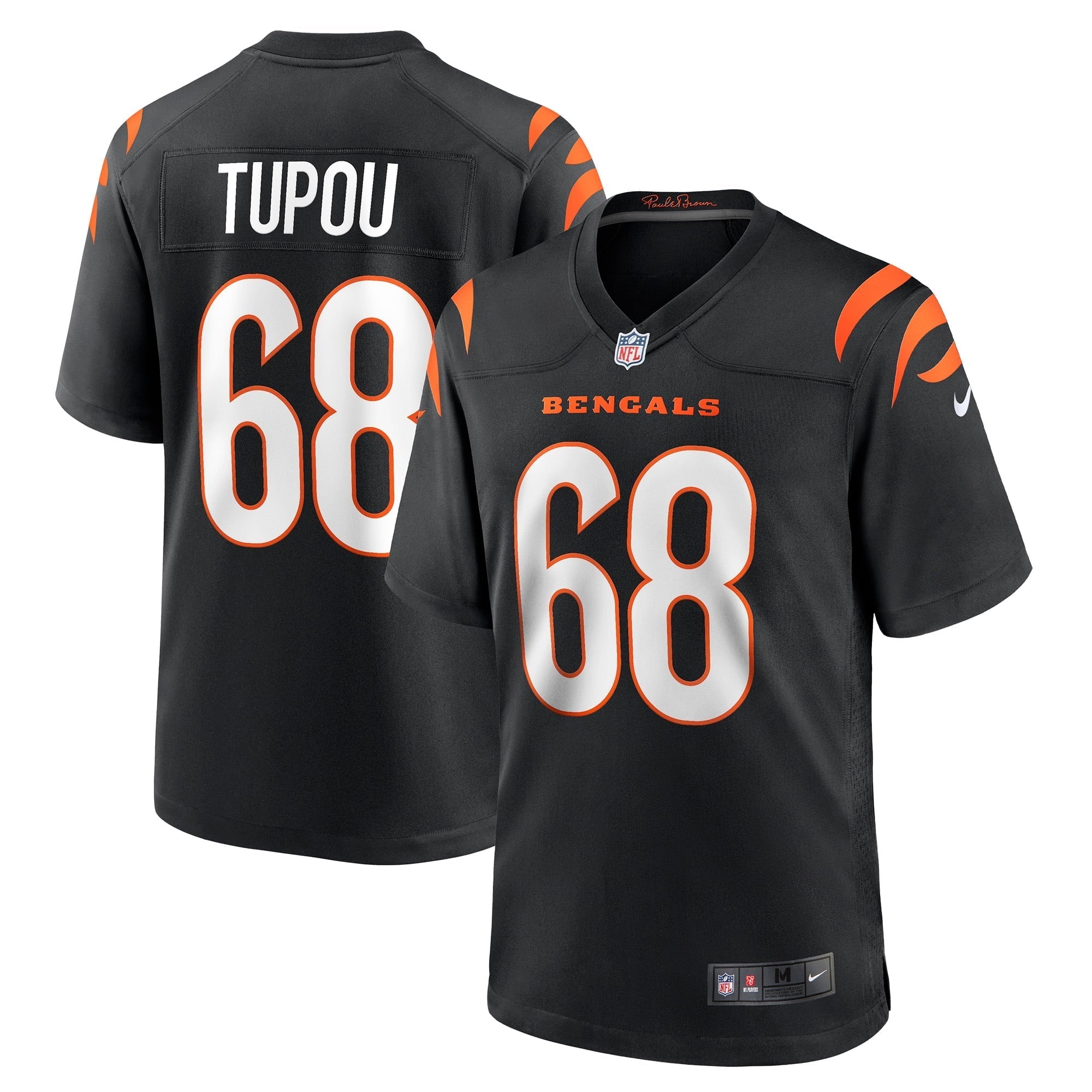 Men's Nike Josh Tupou Black Cincinnati Bengals Game Player Jersey - vstockx