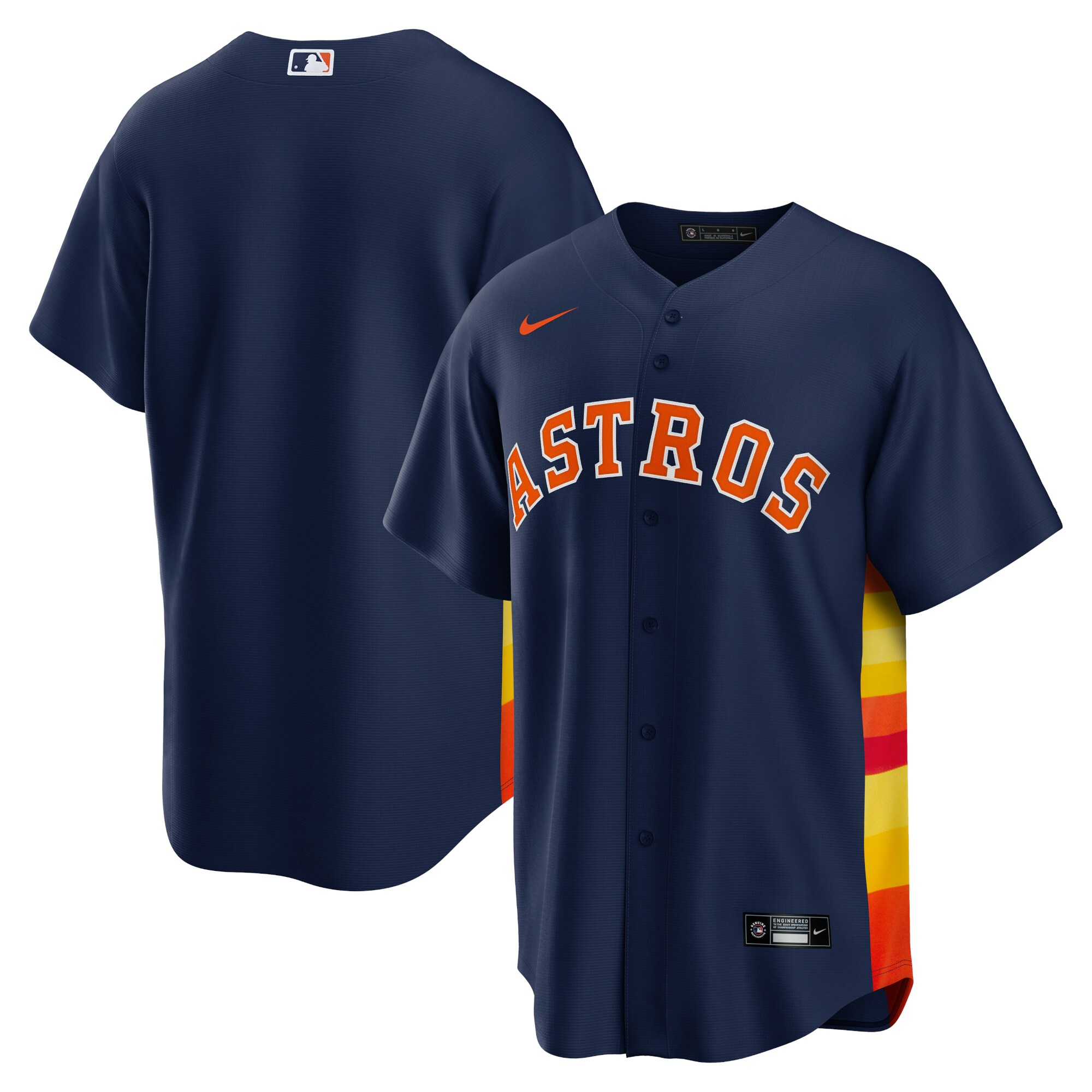 Houston Astros Nike Alternate Replica Team Jersey - Navy - vstockx