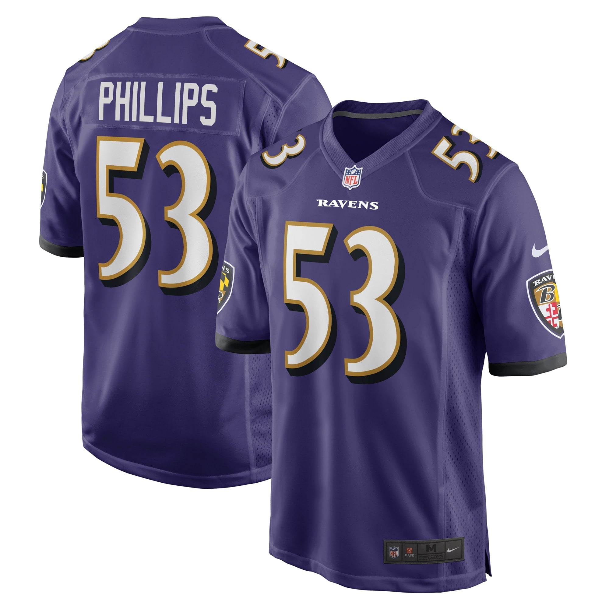 Men's Nike Del'Shawn Phillips Purple Baltimore Ravens Game Player Jersey - vstockx