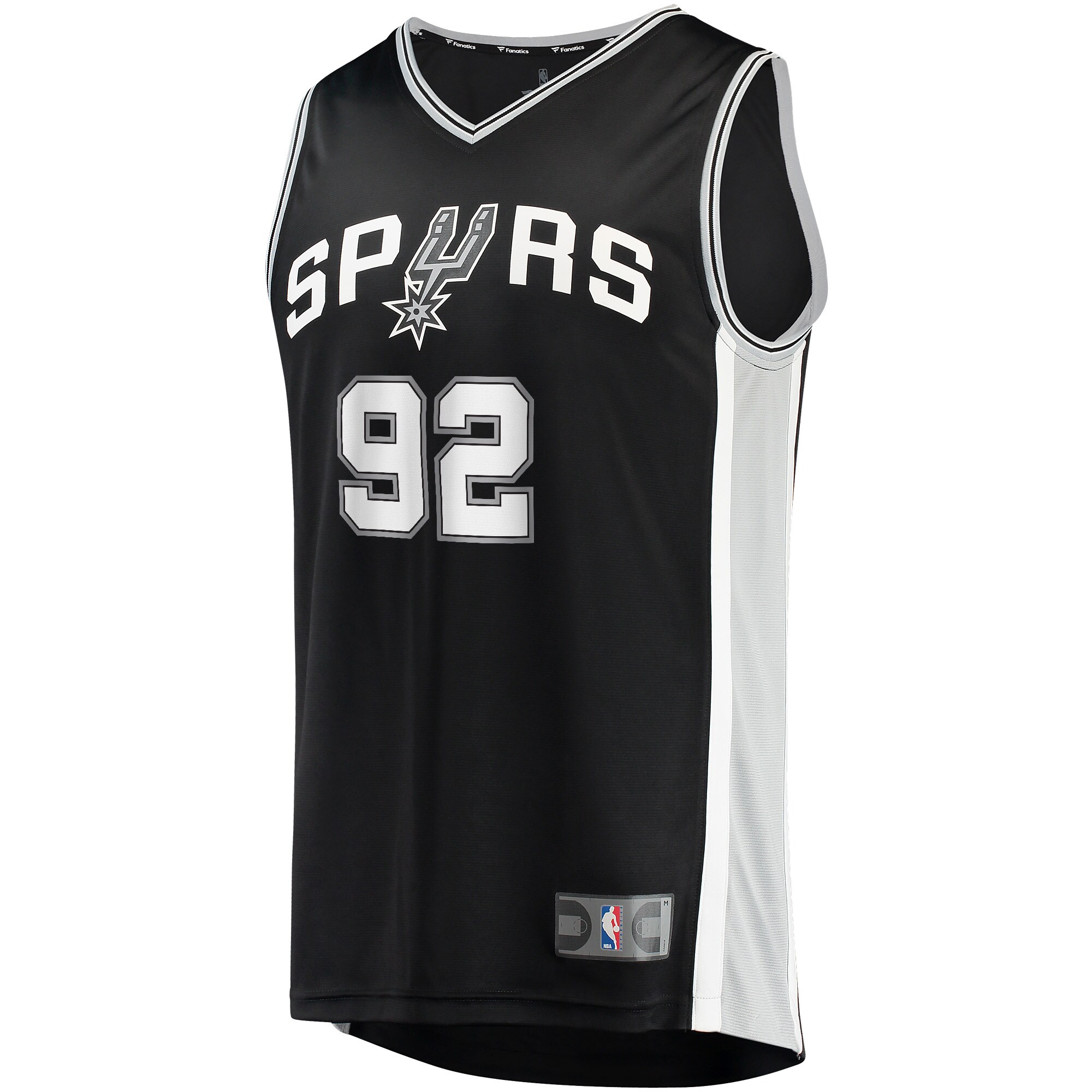 Khem Birch San Antonio Spurs Fanatics Branded Youth Fast Break Player Jersey - Icon Edition - Black - vstockx