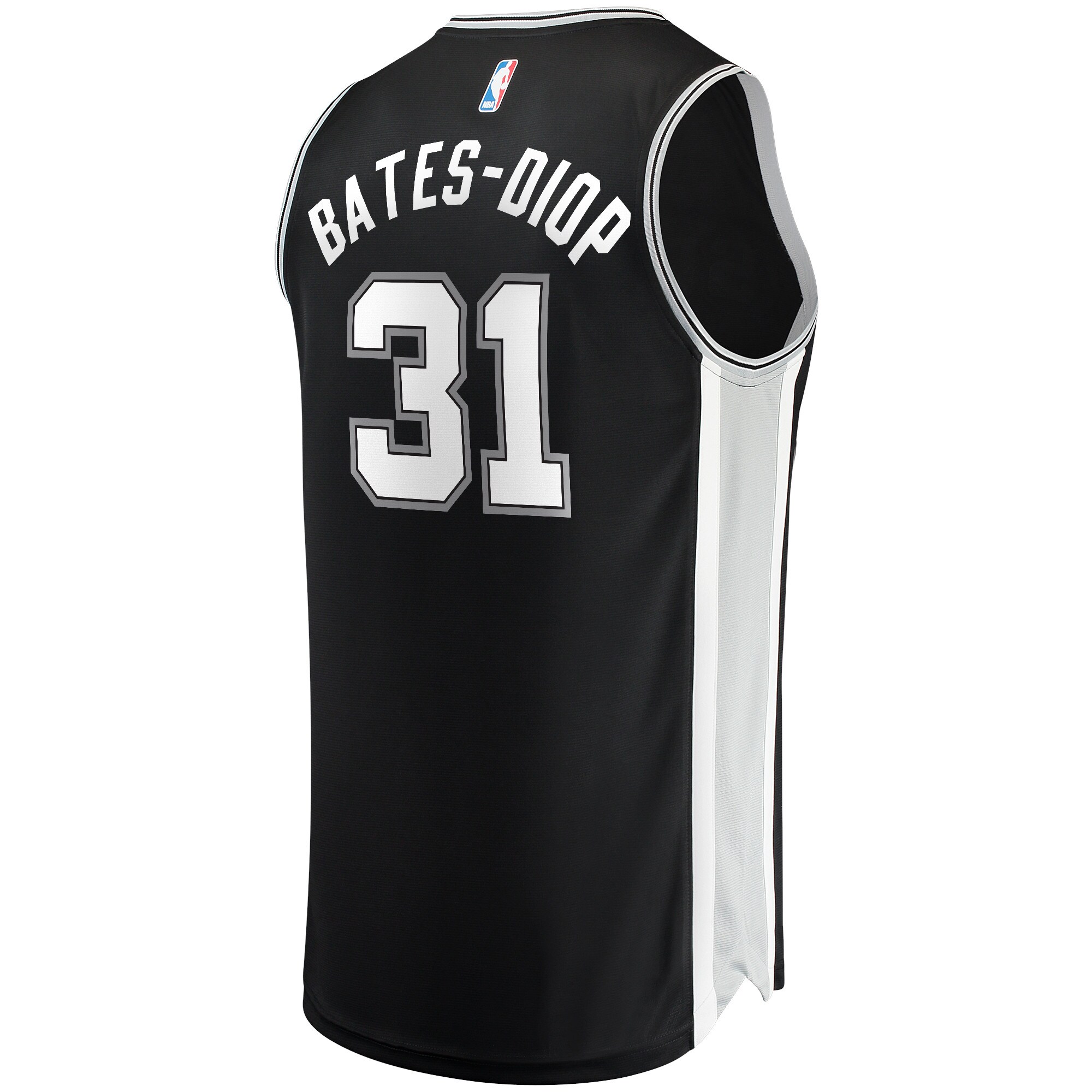 Keita Bates-Diop San Antonio Spurs Fanatics Branded 2021/22 Fast Break Replica Jersey - Icon Edition - Black - vstockx