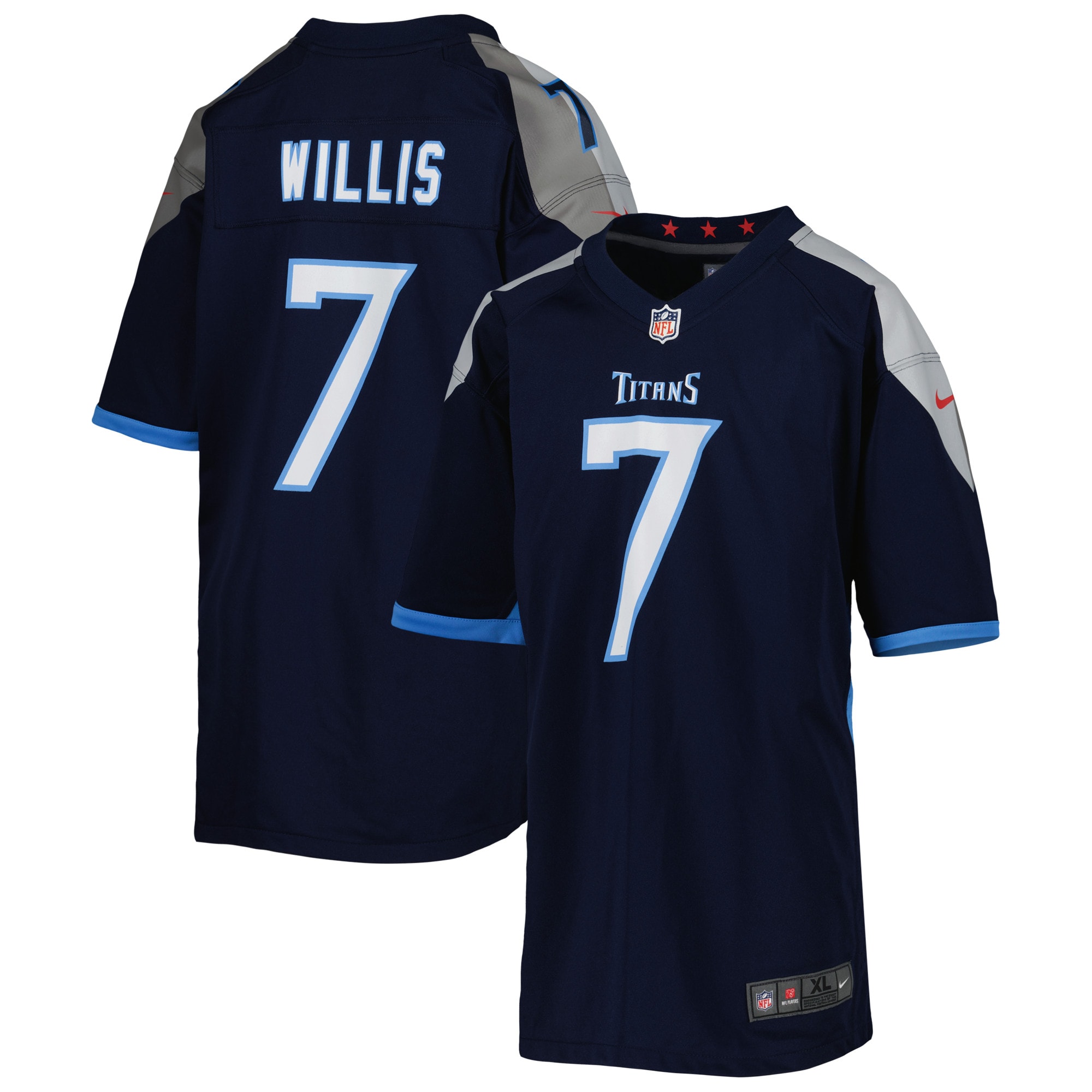 Malik Willis Tennessee Titans Nike Youth Game Jersey - Navy - vstockx