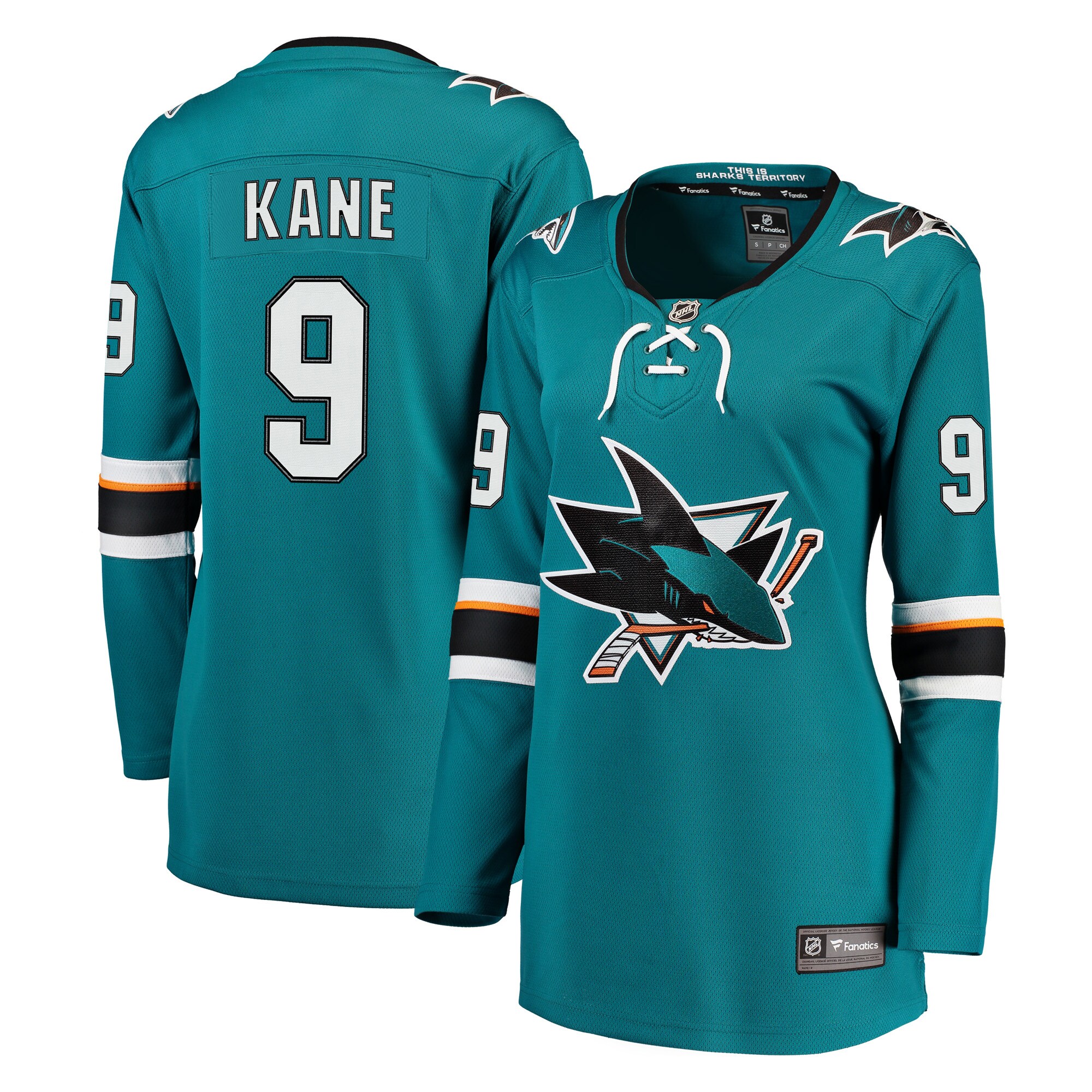 Evander Kane San Jose Sharks Fanatics Branded Women's Premier Breakaway Player Jersey - Teal - vstockx