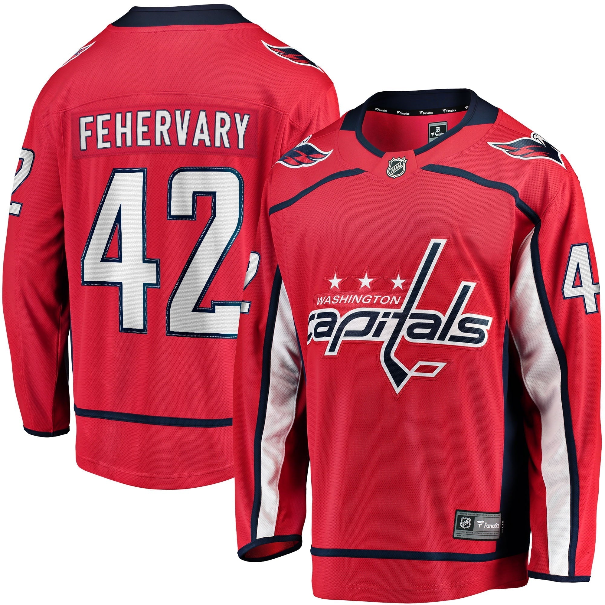 Men's Fanatics Branded Martin Fehervary Red Washington Capitals Home Breakaway Player Jersey - vstockx