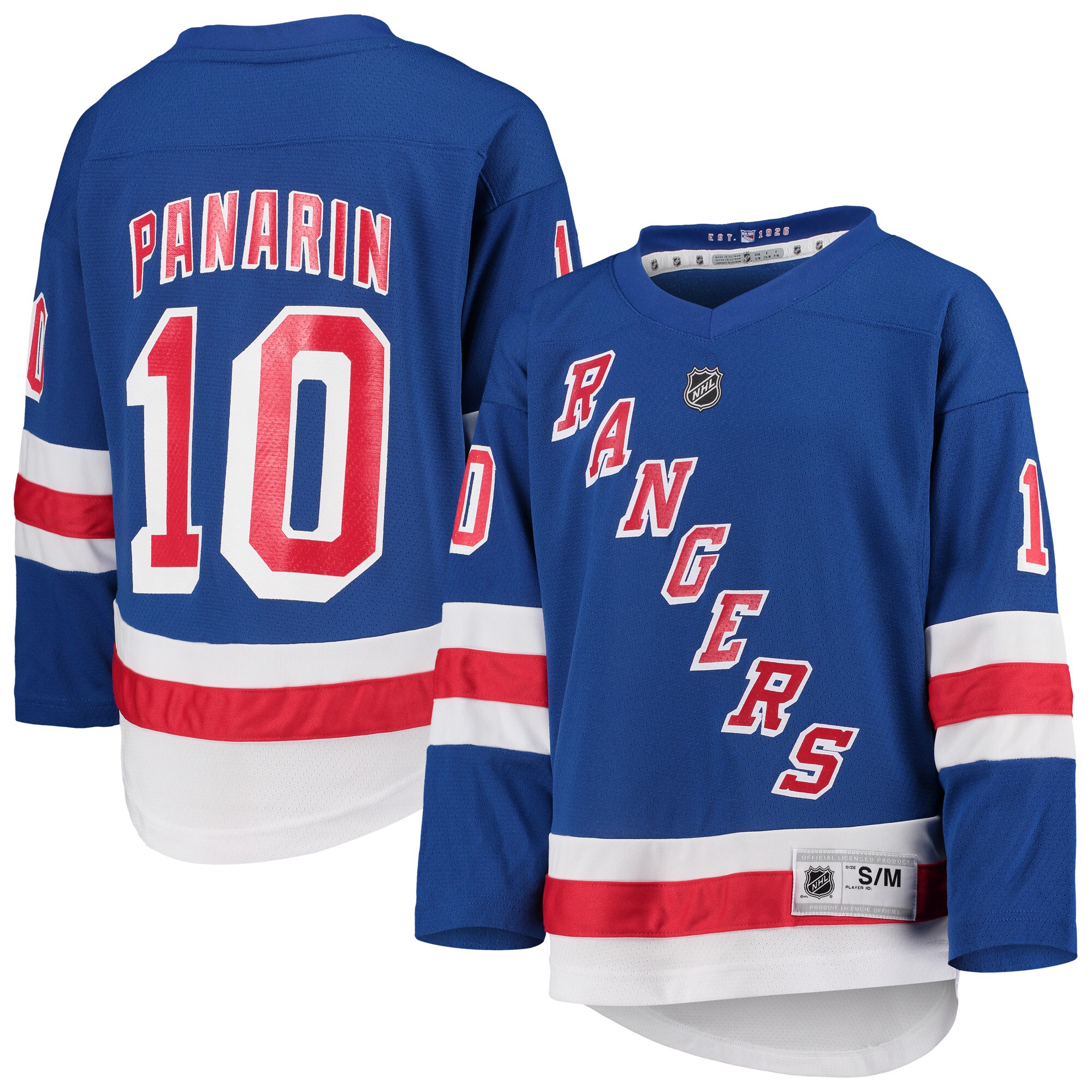 Artemi Panarin New York Rangers Youth Home Replica Player Jersey - Blue - vstockx