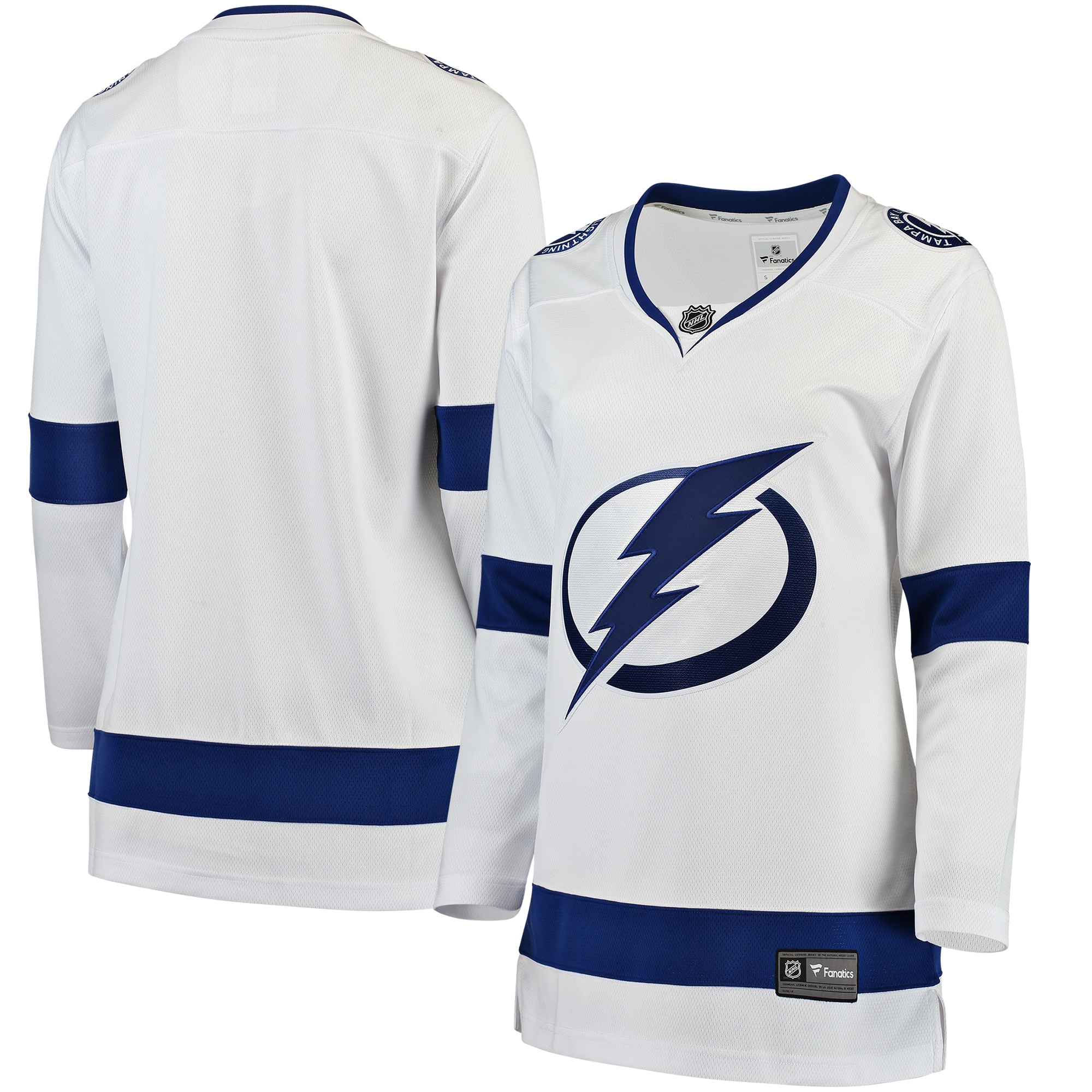 Tampa Bay Lightning Fanatics Branded Women's Away Breakaway Jersey - White - vstockx