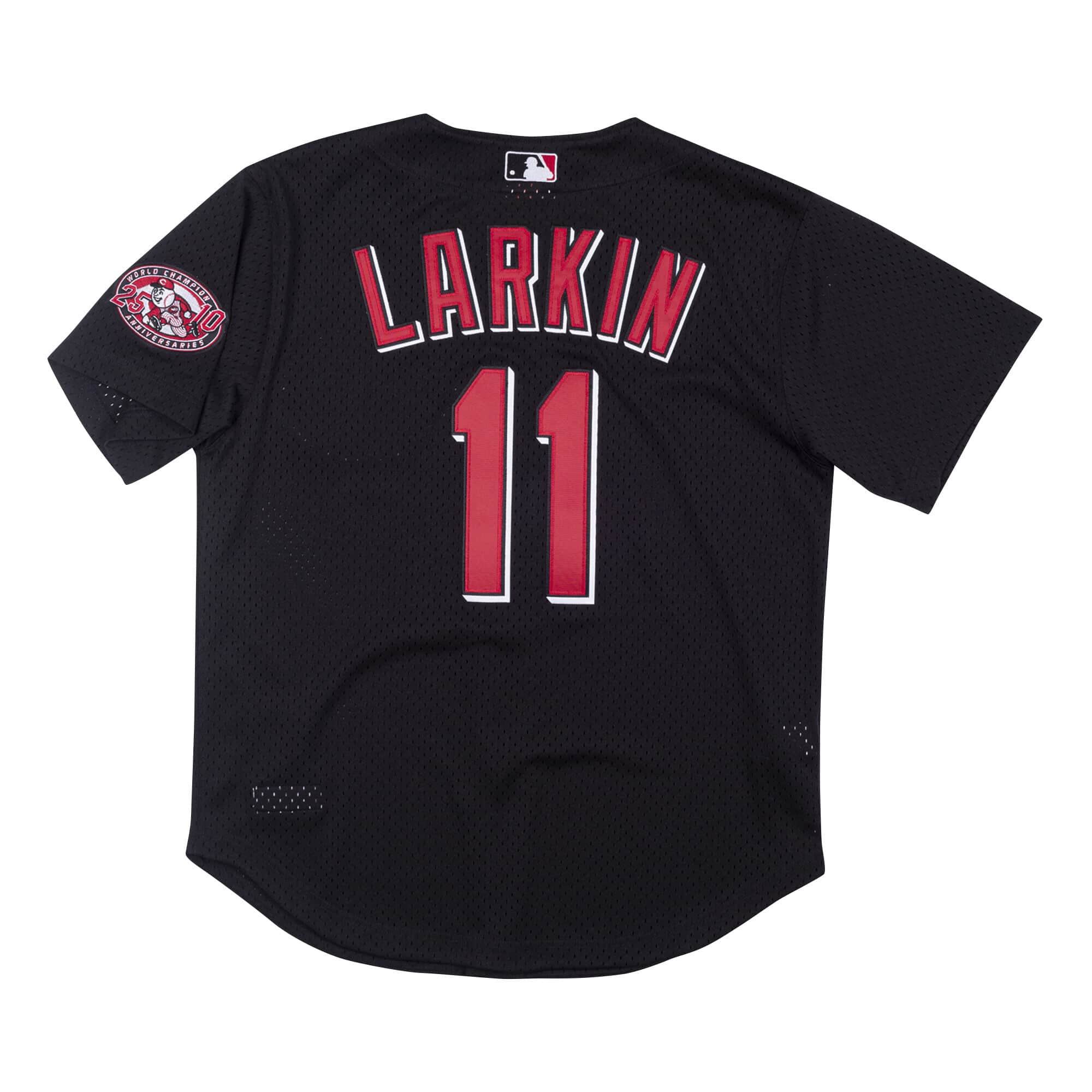 Authentic Barry Larkin Cincinnati Reds 2000 Button Front Jersey - vstockx