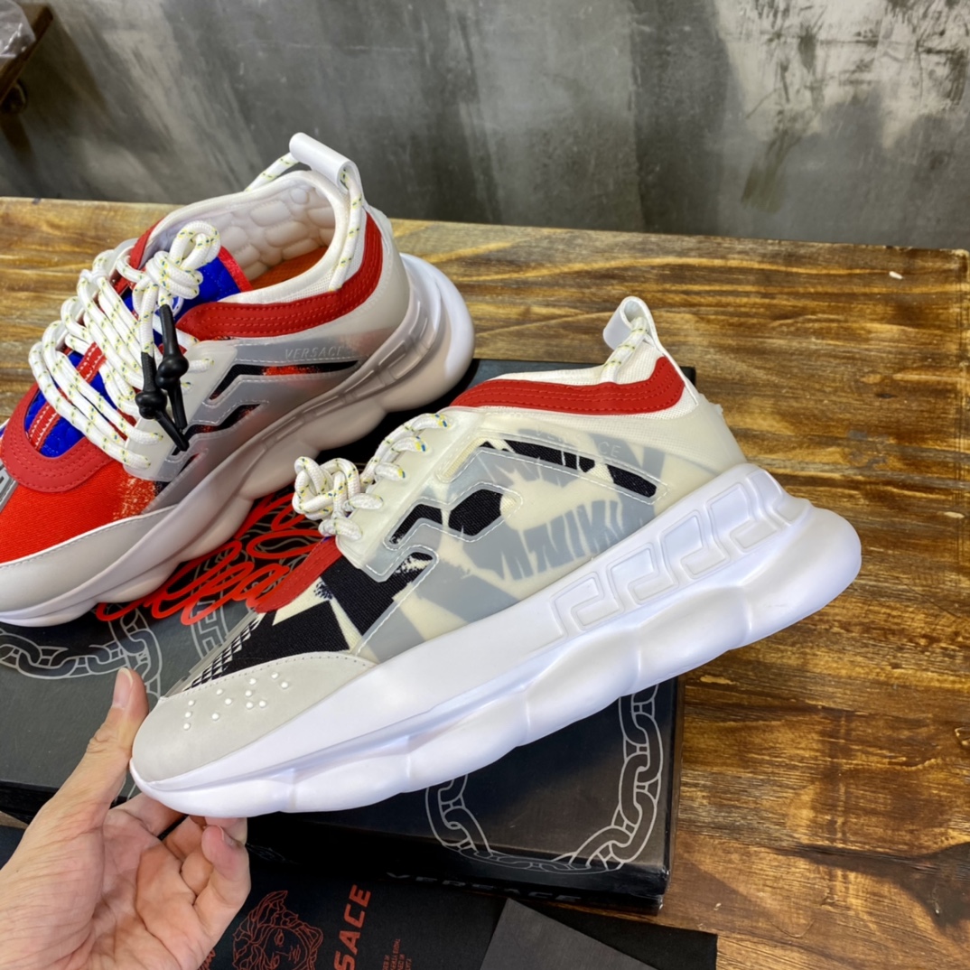 Versace Chain Reaction 2 Chainz White (W) - vstockx