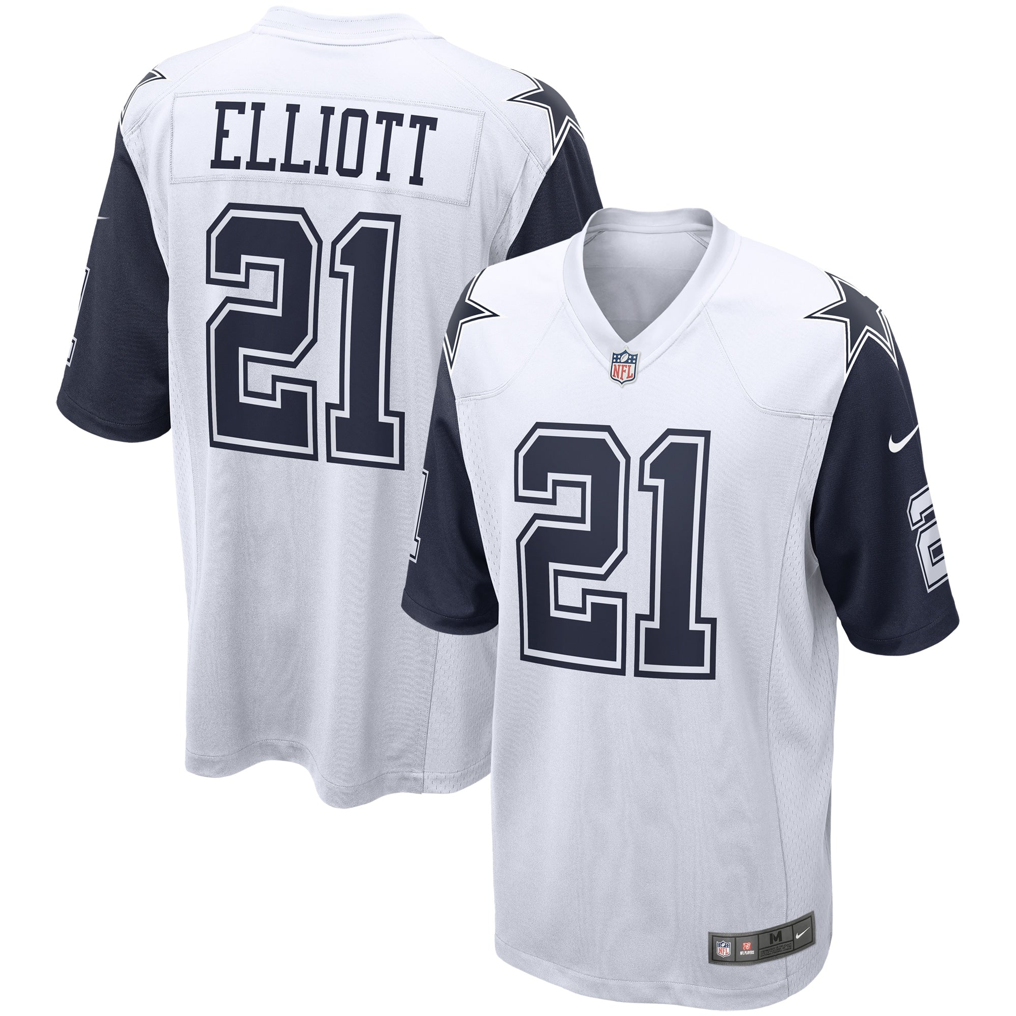 Men's Nike Ezekiel Elliott White Dallas Cowboys Alternate Game Jersey - vstockx