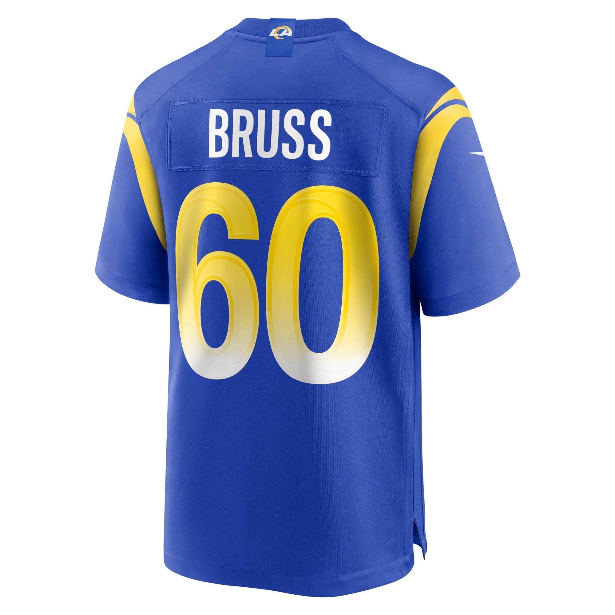 Men's Nike Logan Bruss Royal Los Angeles Rams Game Player Jersey - vstockx