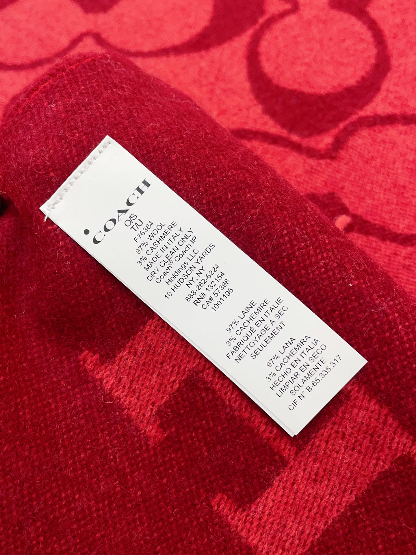 Streetwear Scarf COACH 328769 SIZE:195×53cm - vstockx