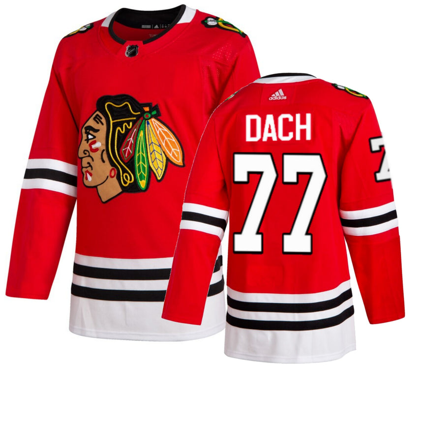 Men's Kirby Dach Chicago Blackhawks Home Red Adidas Authentic Jersey - vstockx