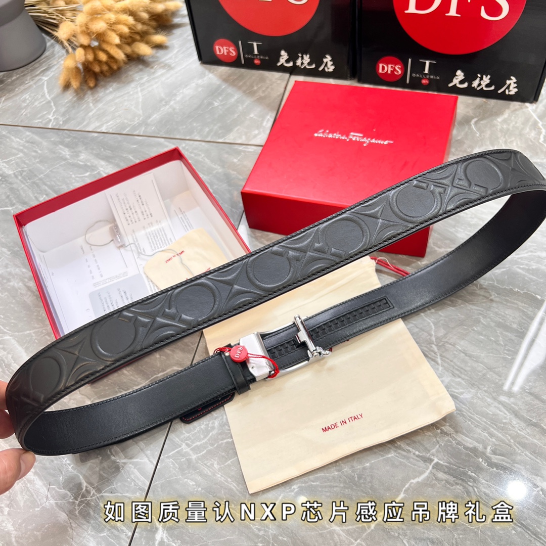 Streetwear Belt Ferragamo 319820 size:3.5cm - vstockx