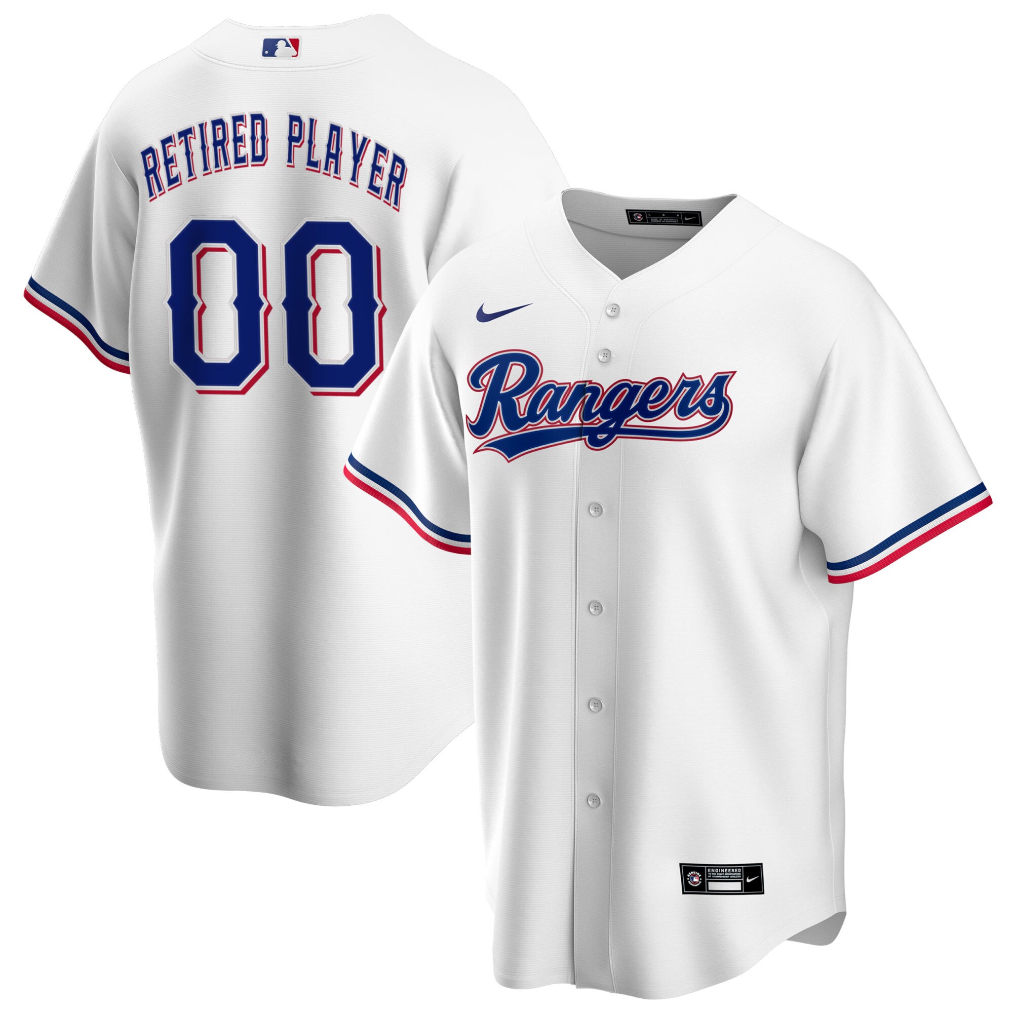 Texas Rangers Nike Home Pick-A-Player Retired Roster Replica Jersey - White - vstockx