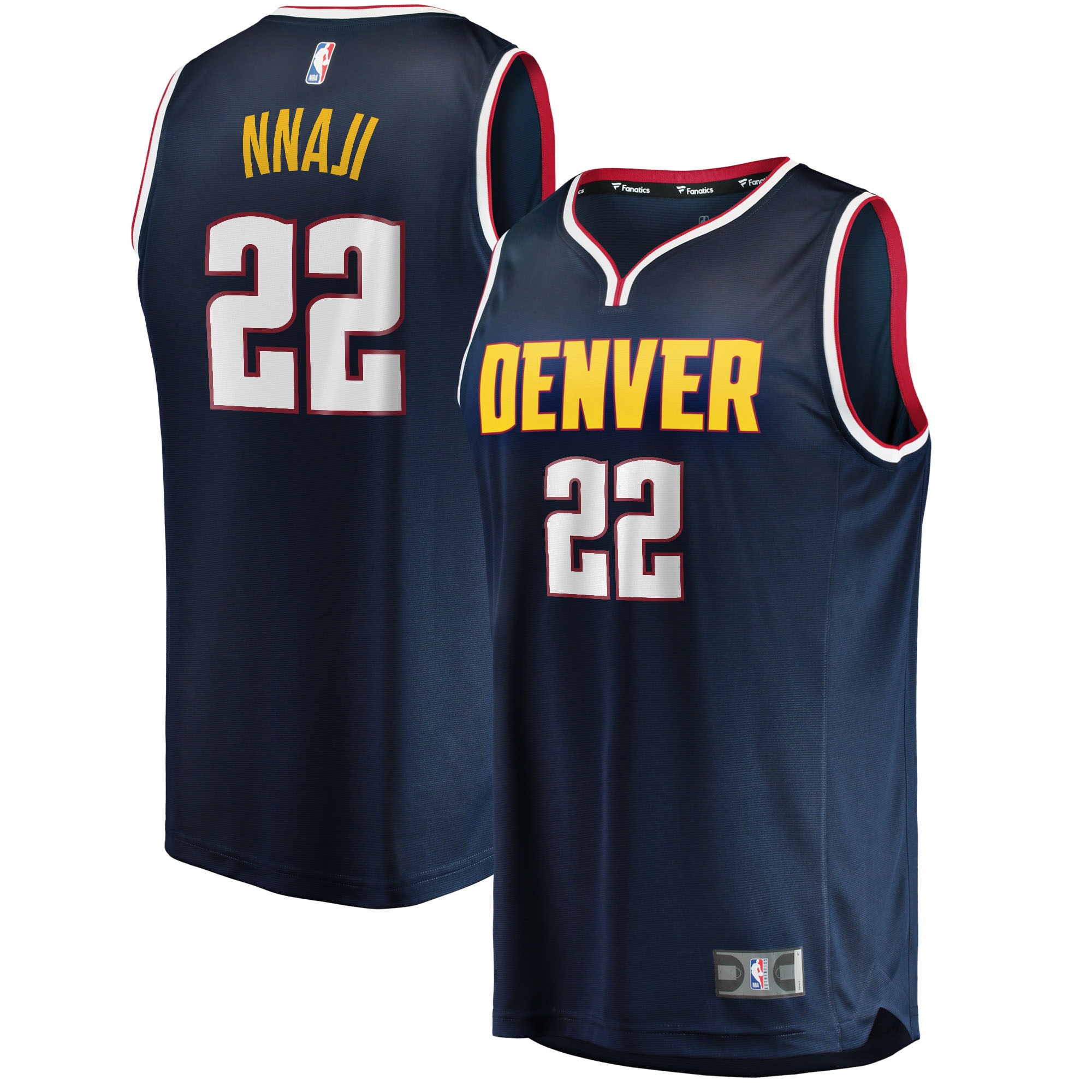 Zeke Nnaji Denver Nuggets Fanatics Branded 2021/22 Fast Break Replica Jersey - Icon Edition - Navy - vstockx
