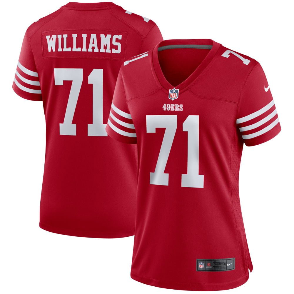 Women's Nike Trent Williams Scarlet San Francisco 49ers Team Player Game Jersey - vstockx