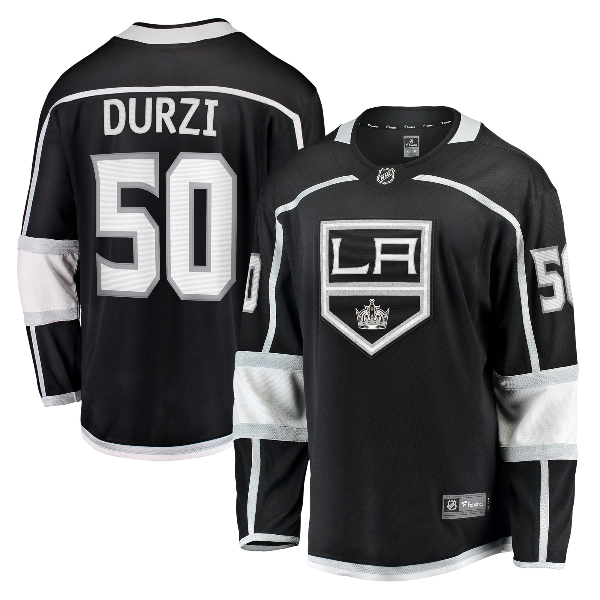 Men's Fanatics Branded Sean Durzi Black Los Angeles Kings Home Breakaway Player Jersey - vstockx