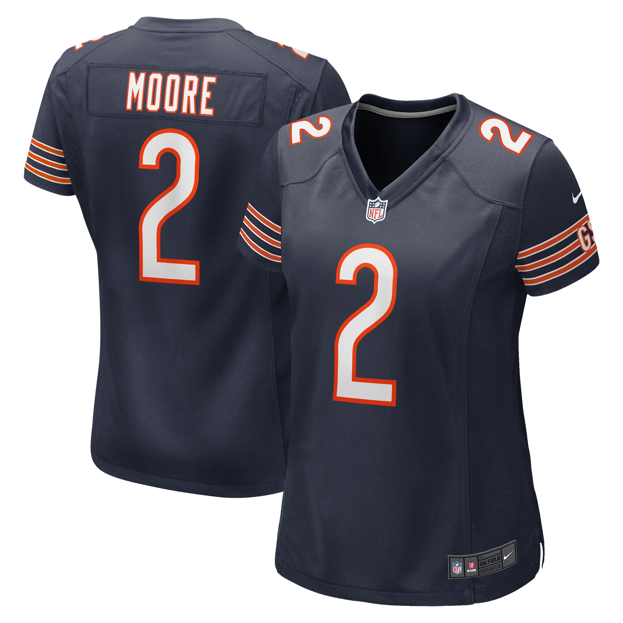 D.J. Moore Chicago Bears Nike Women's Player Jersey - Navy - vstockx