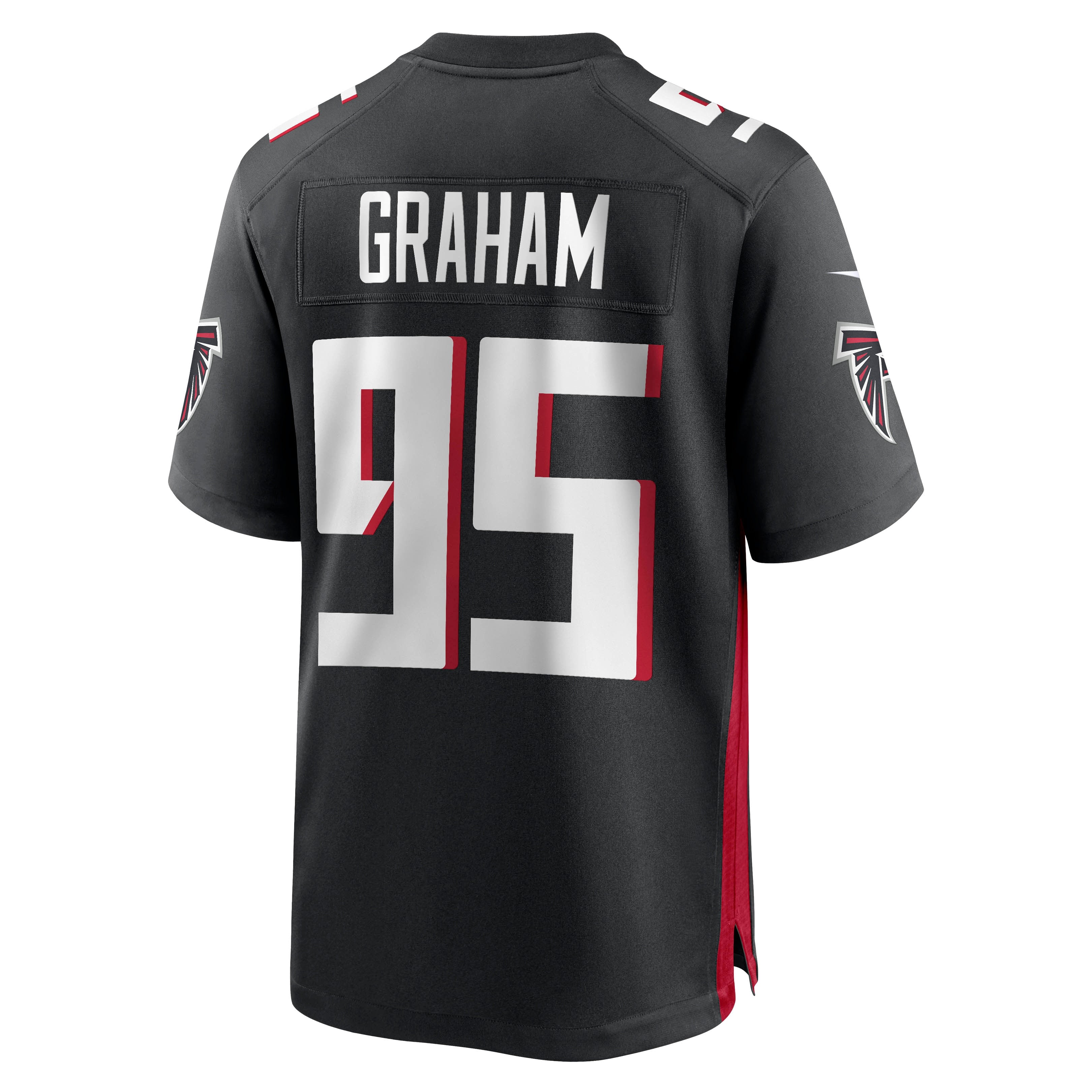 Men's Nike Ta'Quon Graham Black Atlanta Falcons Game Jersey - vstockx