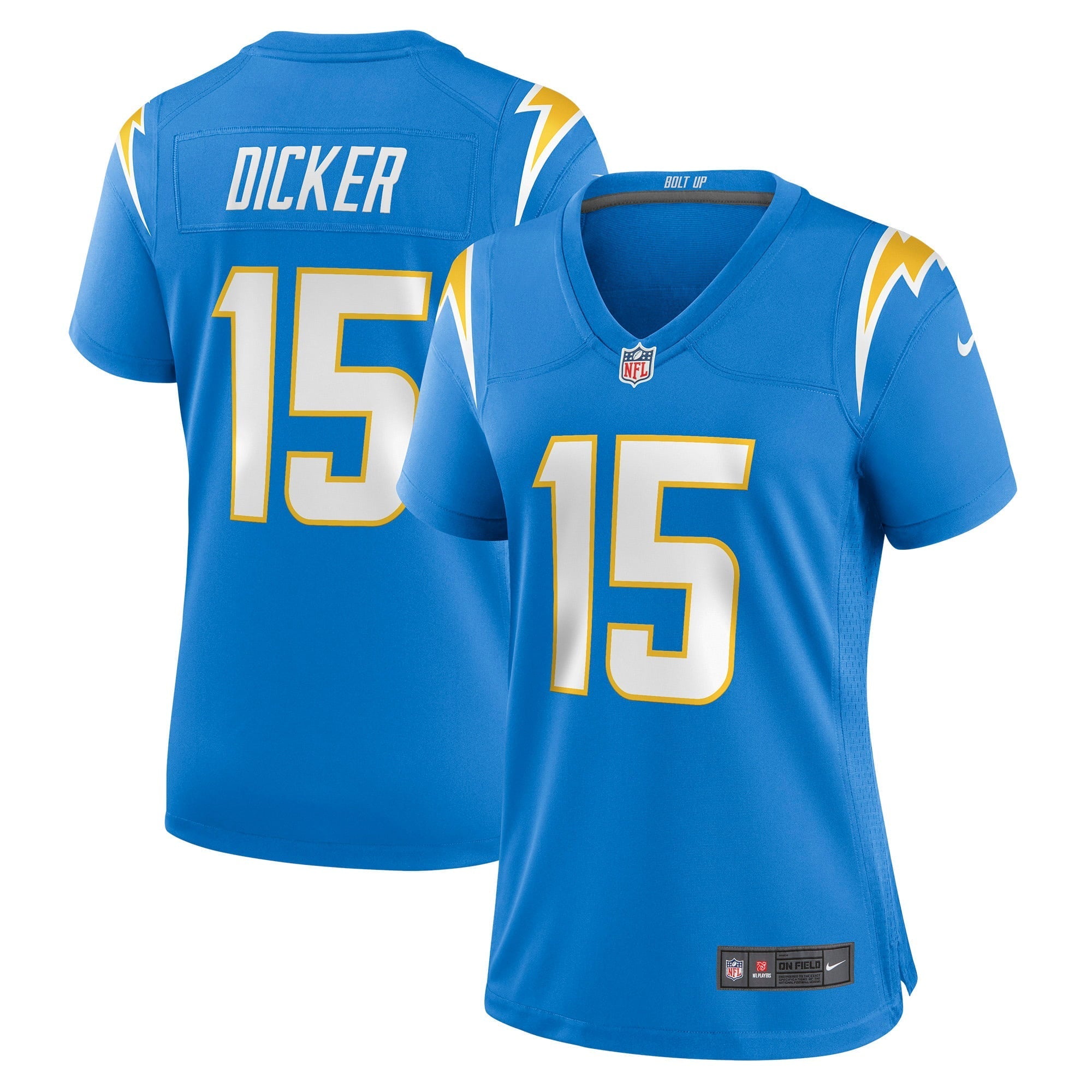 Women's Nike Cameron Dicker Powder Blue Los Angeles Chargers Game Player Jersey - vstockx