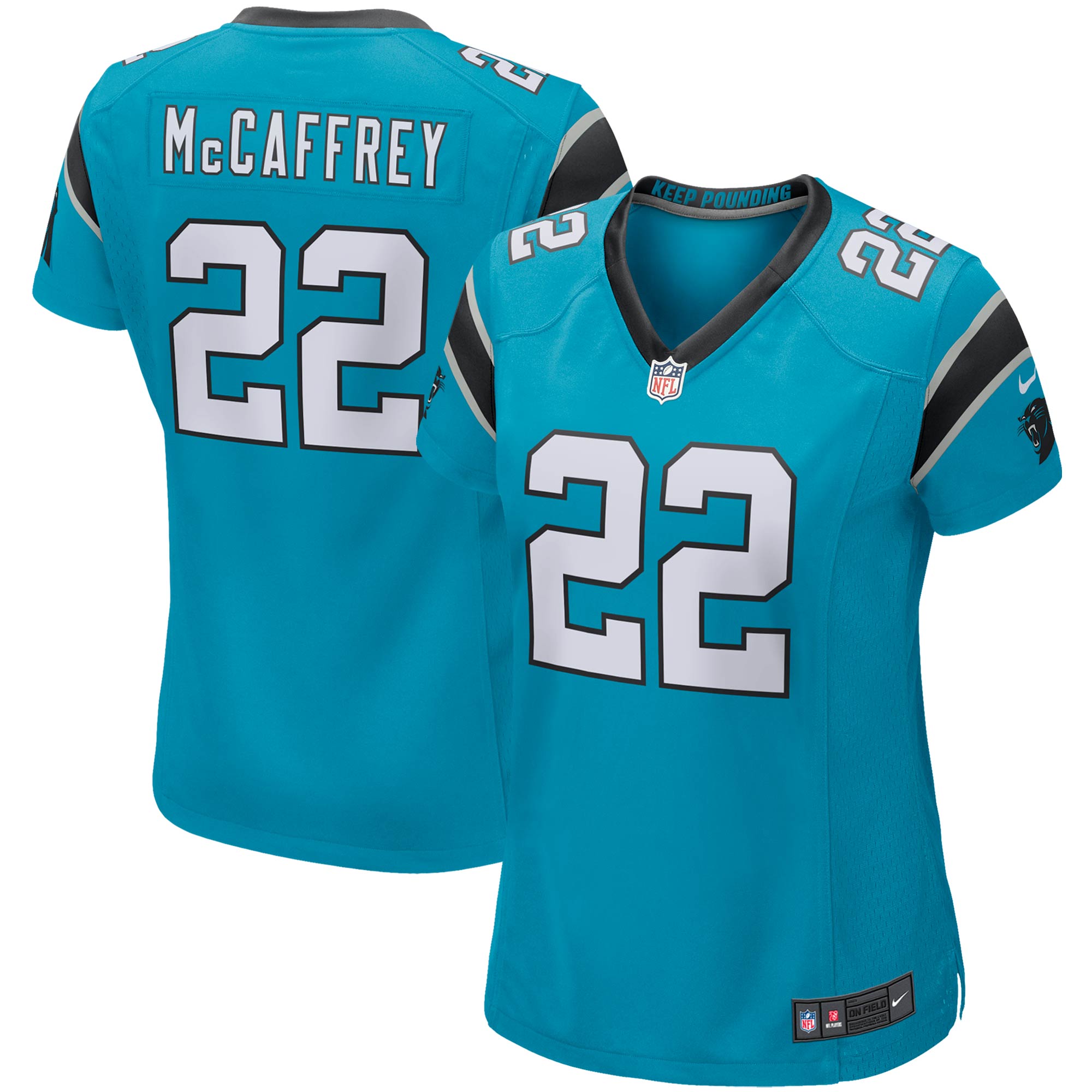 Christian McCaffrey Carolina Panthers Nike Women's Game Jersey - Blue - vstockx