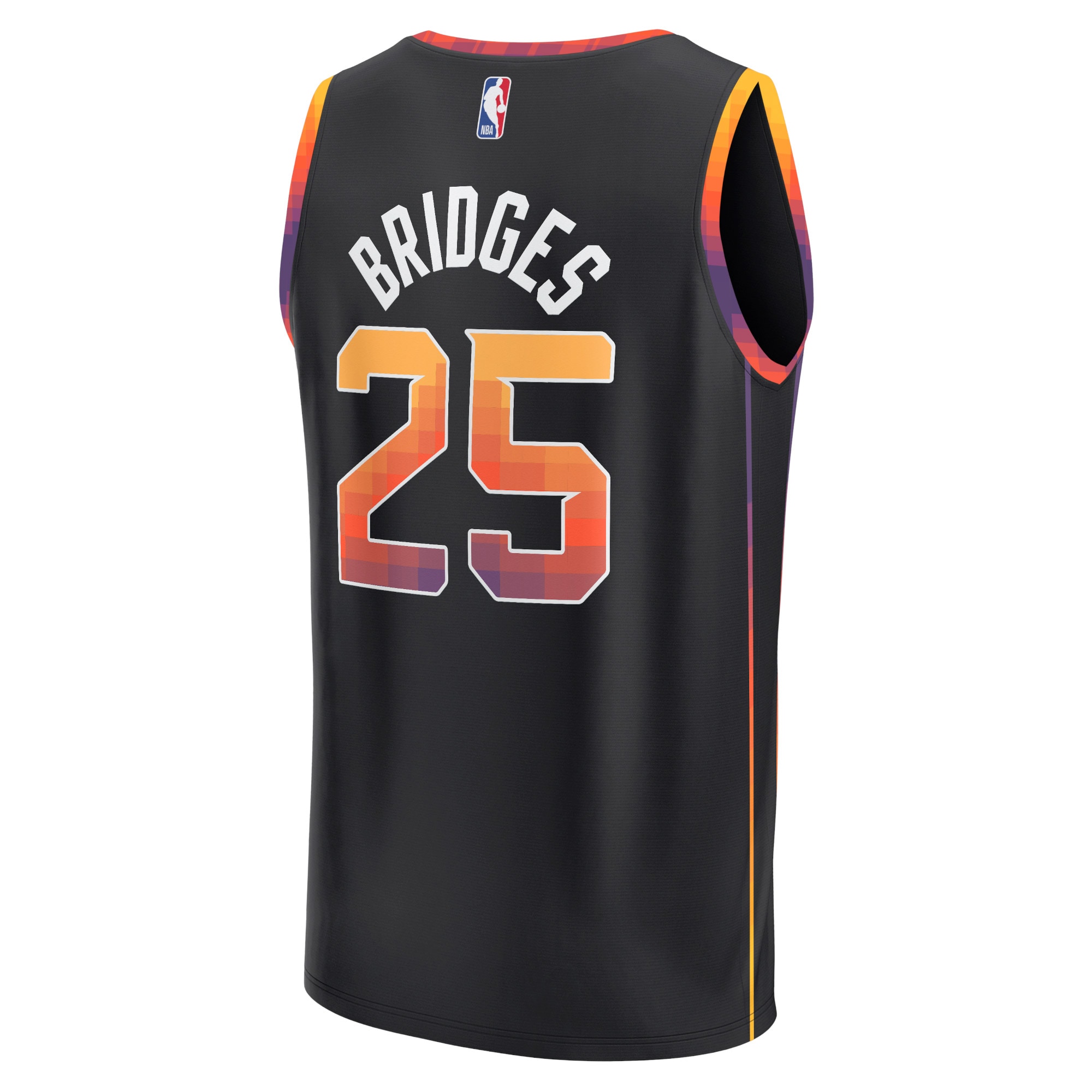 Mikal Bridges Phoenix Suns Fanatics Branded Fast Break Replica Player Jersey - Statement Edition - Black - vstockx