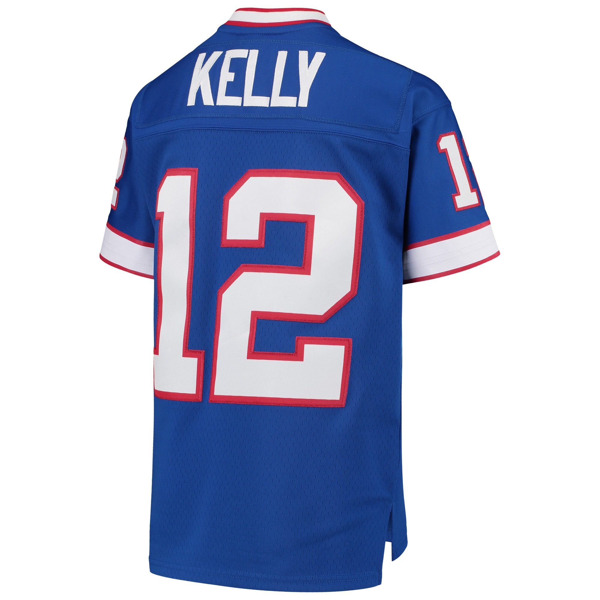 Jim Kelly Buffalo Bills Mitchell & Ness Youth 1990 Legacy Retired Player Jersey - Royal - vstockx
