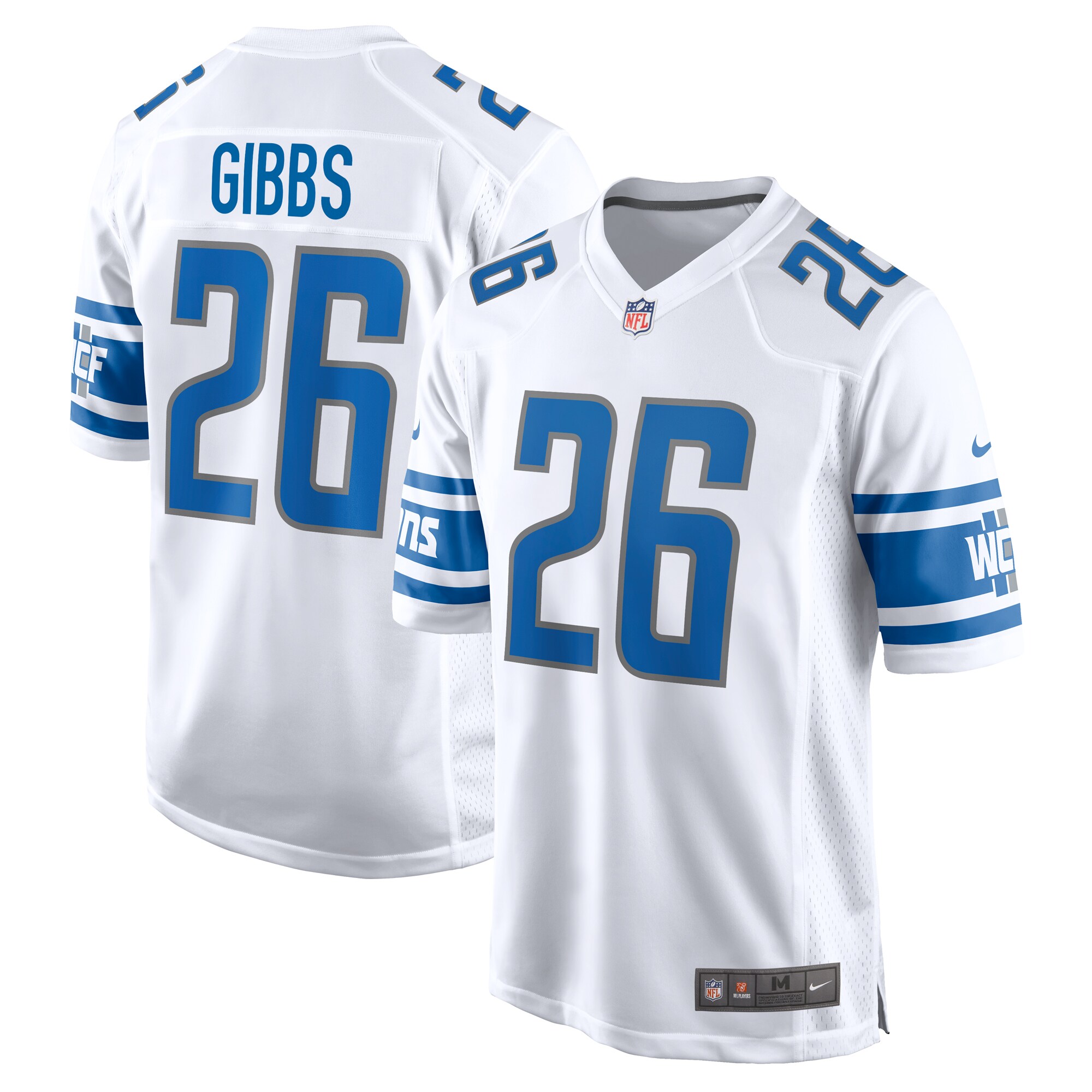 Jahmyr Gibbs Detroit Lions Nike Game Jersey - White - vstockx