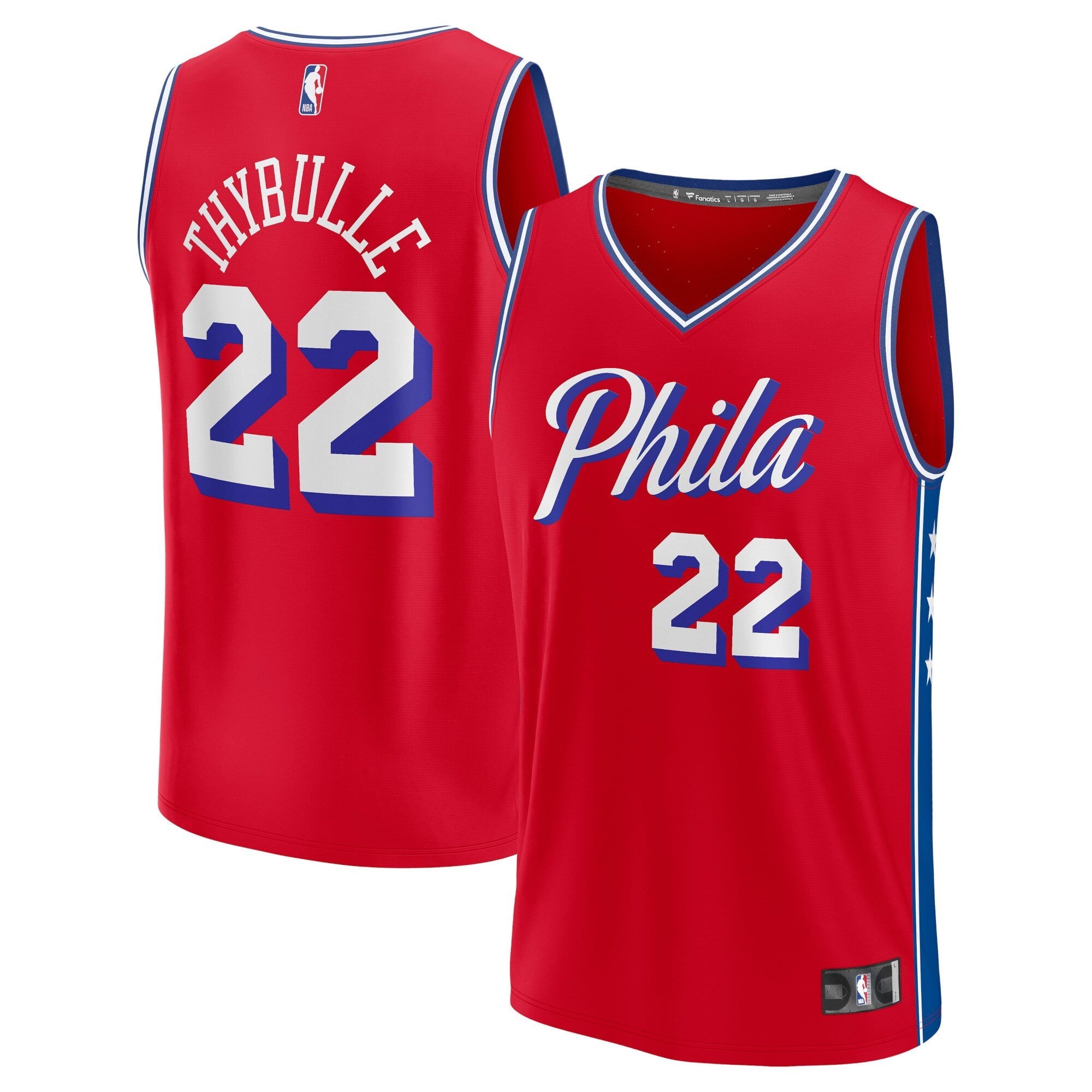 Youth Fanatics Branded Matisse Thybulle Red Philadelphia 76ers Fast Break Player Jersey - Statement Edition - vstockx