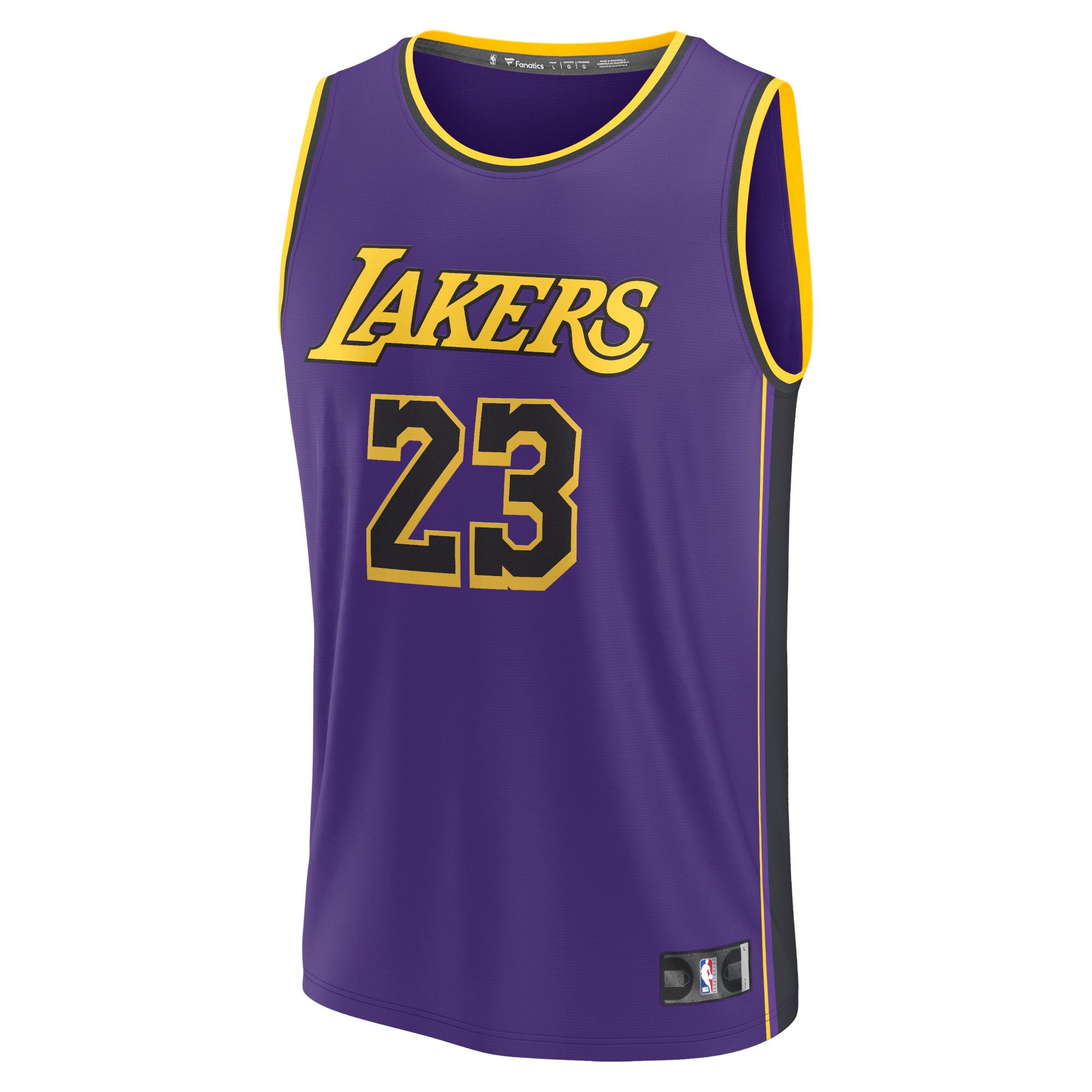 LeBron James Los Angeles Lakers Fanatics Branded 2022/23 Fast Break Replica Jersey - Statement Edition - Purple - vstockx