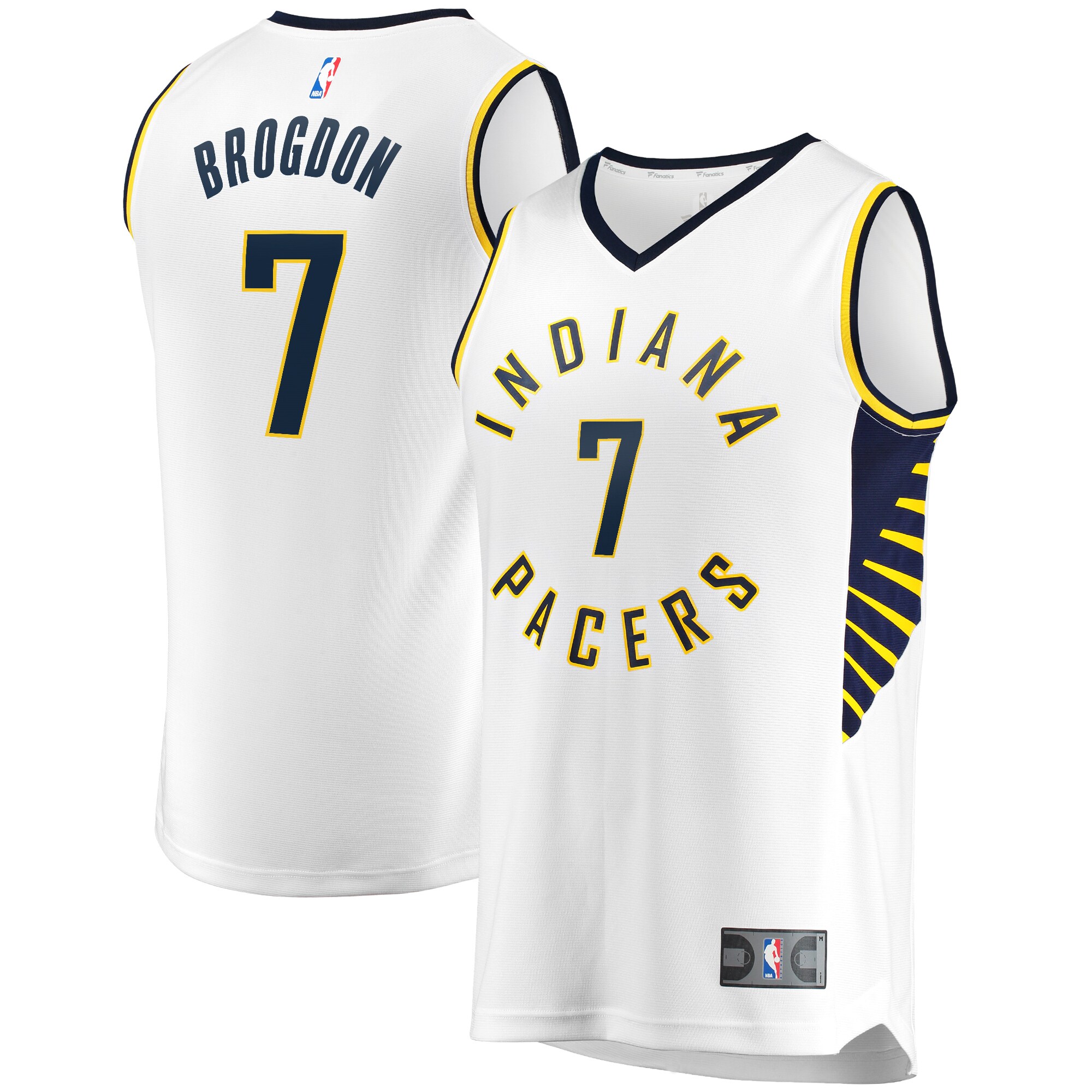 Malcolm Brogdon Indiana Pacers Fanatics Branded Fast Break Replica Jersey White - Association Edition - vstockx