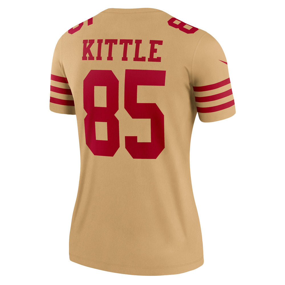 Women's San Francisco 49ers George Kittle Team Inverted Legend Jersey Gold - vstockx