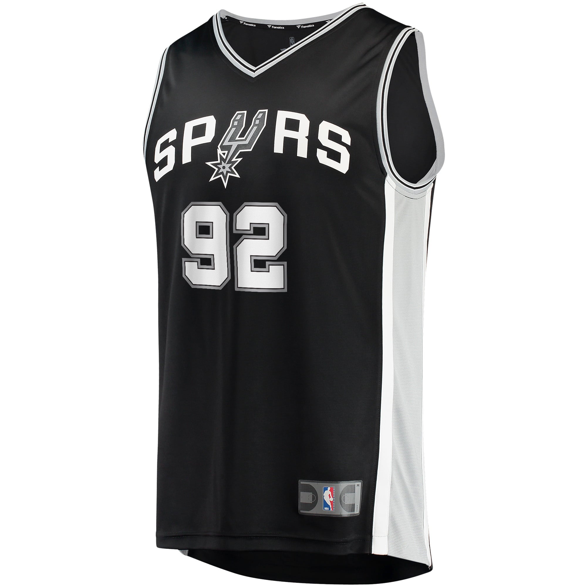 Men's Fanatics Branded Khem Birch Black San Antonio Spurs Fast Break Player Jersey - Icon Edition - vstockx