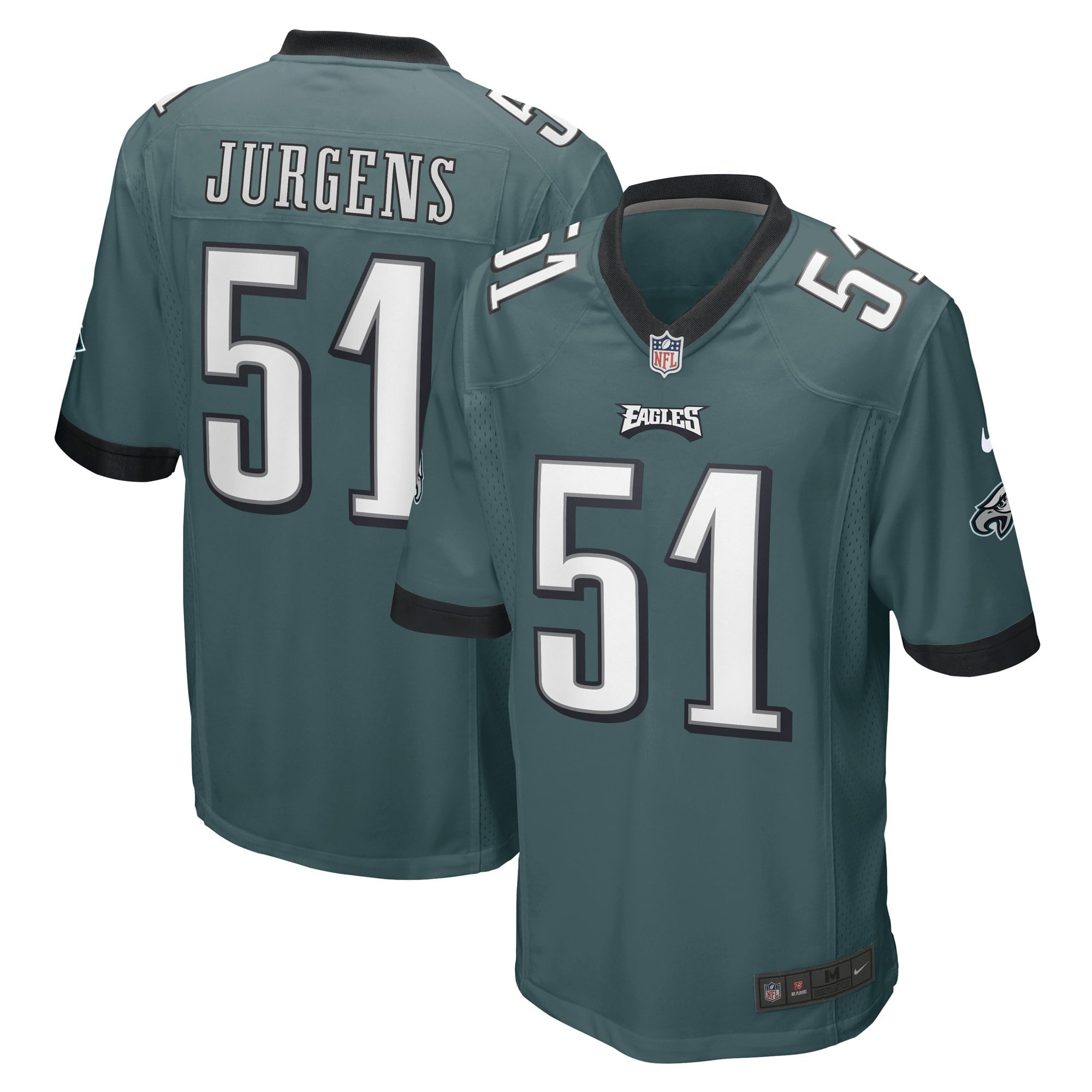 Men's Nike Cam Jurgens Midnight Green Philadelphia Eagles Game Player Jersey - vstockx