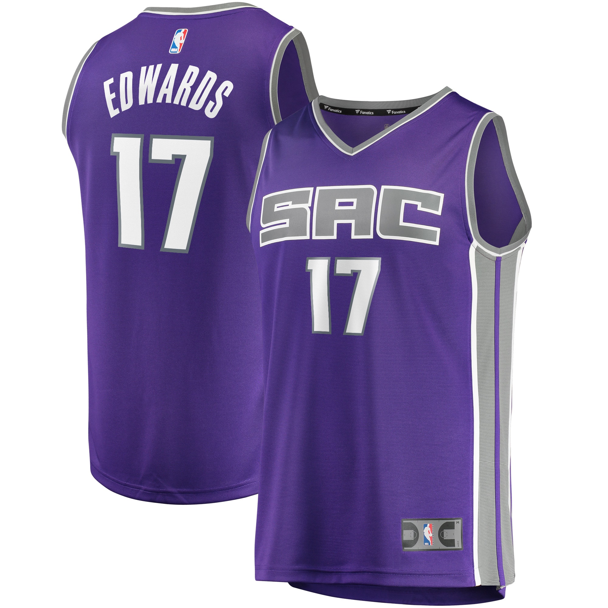 Kessler Edwards Sacramento Kings Fanatics Branded Youth Fast Break Player Jersey - Icon Edition - Purple - vstockx